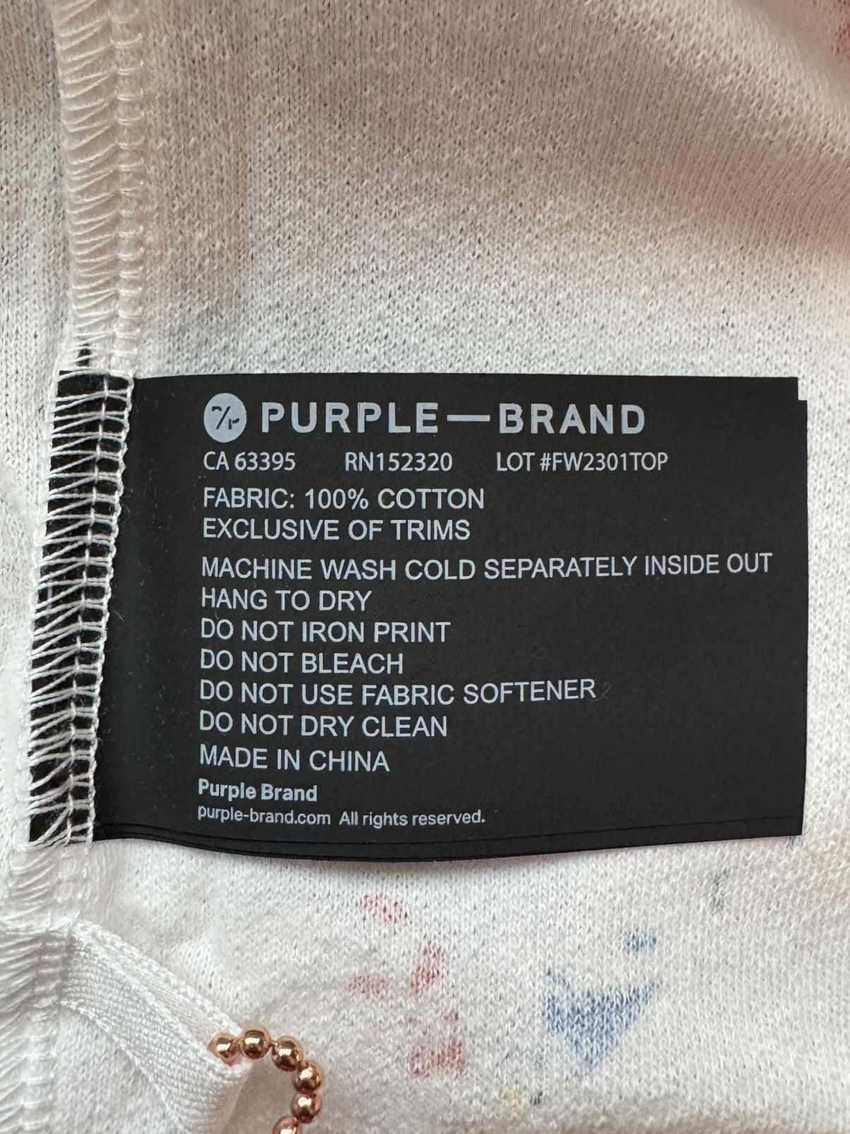 Purple Brand Painted Monogram Tshirt S Size US S / EU 44-46 / 1 - 6 Thumbnail