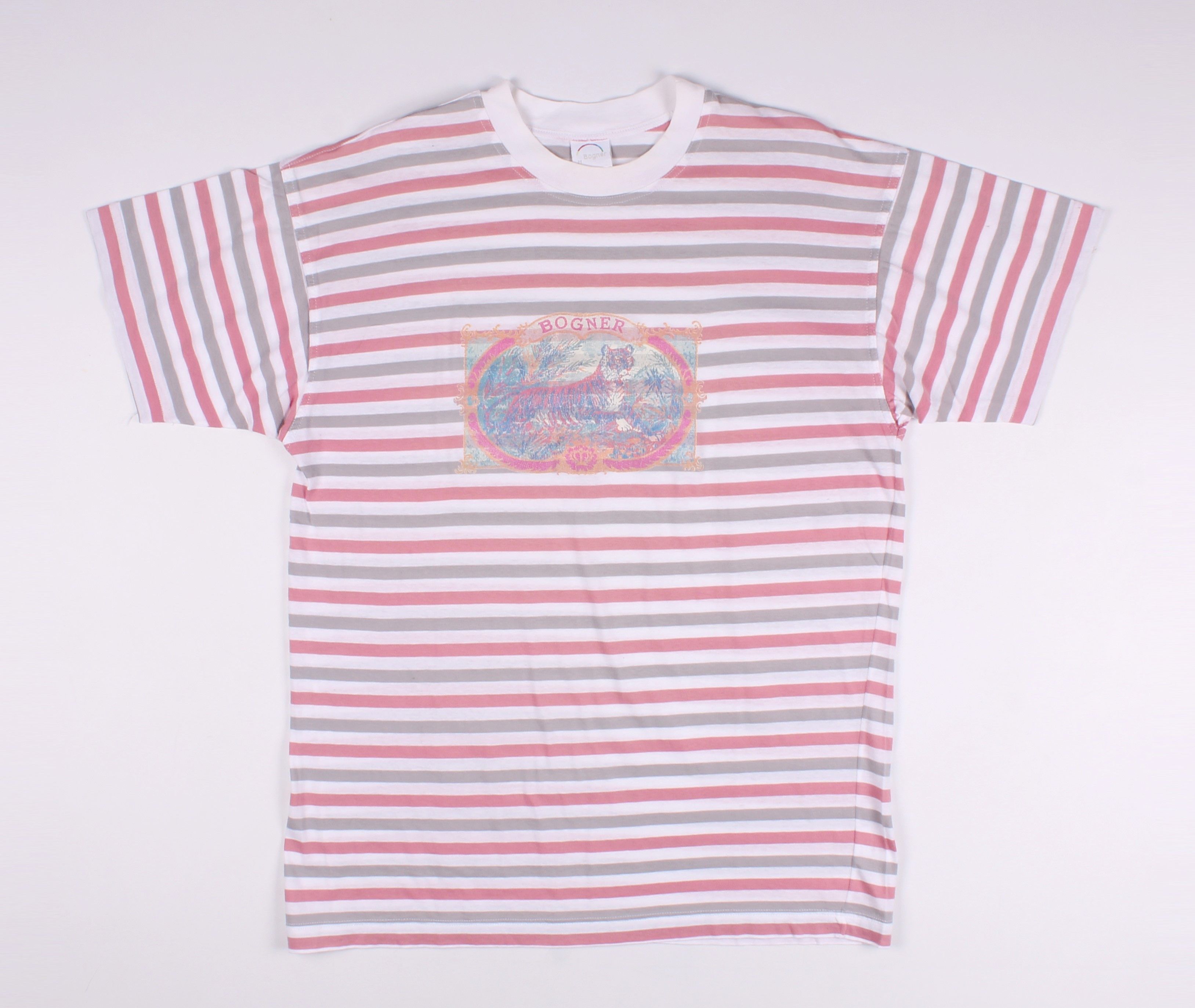 Bogner Vintage Bogner Tiger Striped T-shirt Size US M / EU 48-50 / 2 - 1 Thumbnail