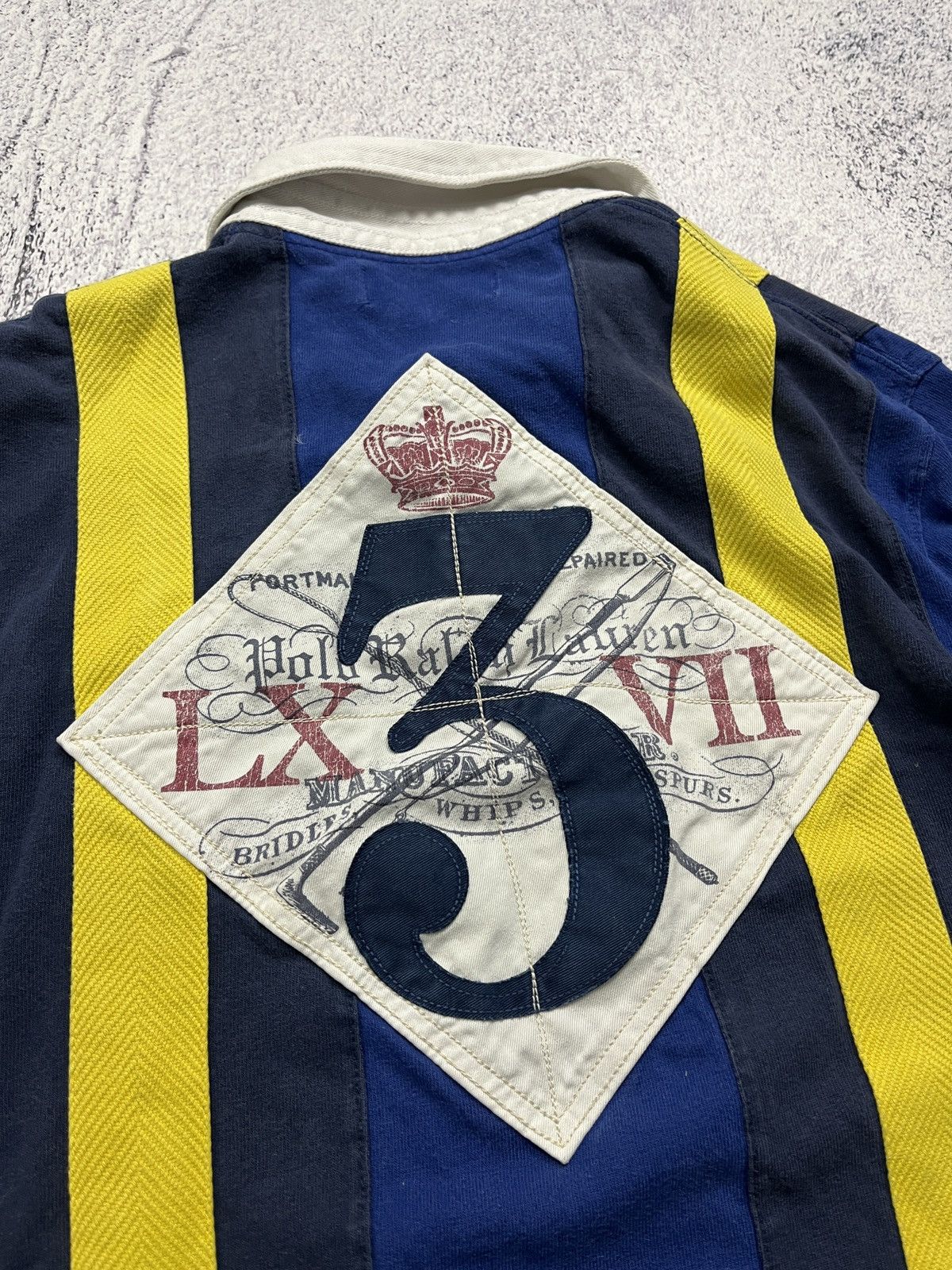 Polo Ralph Lauren × Vintage 🏇🏿Vintage 90’s Polo Ralph Lauren Jockey Racing Rugby Shirt Size US M / EU 48-50 / 2 - 10 Thumbnail