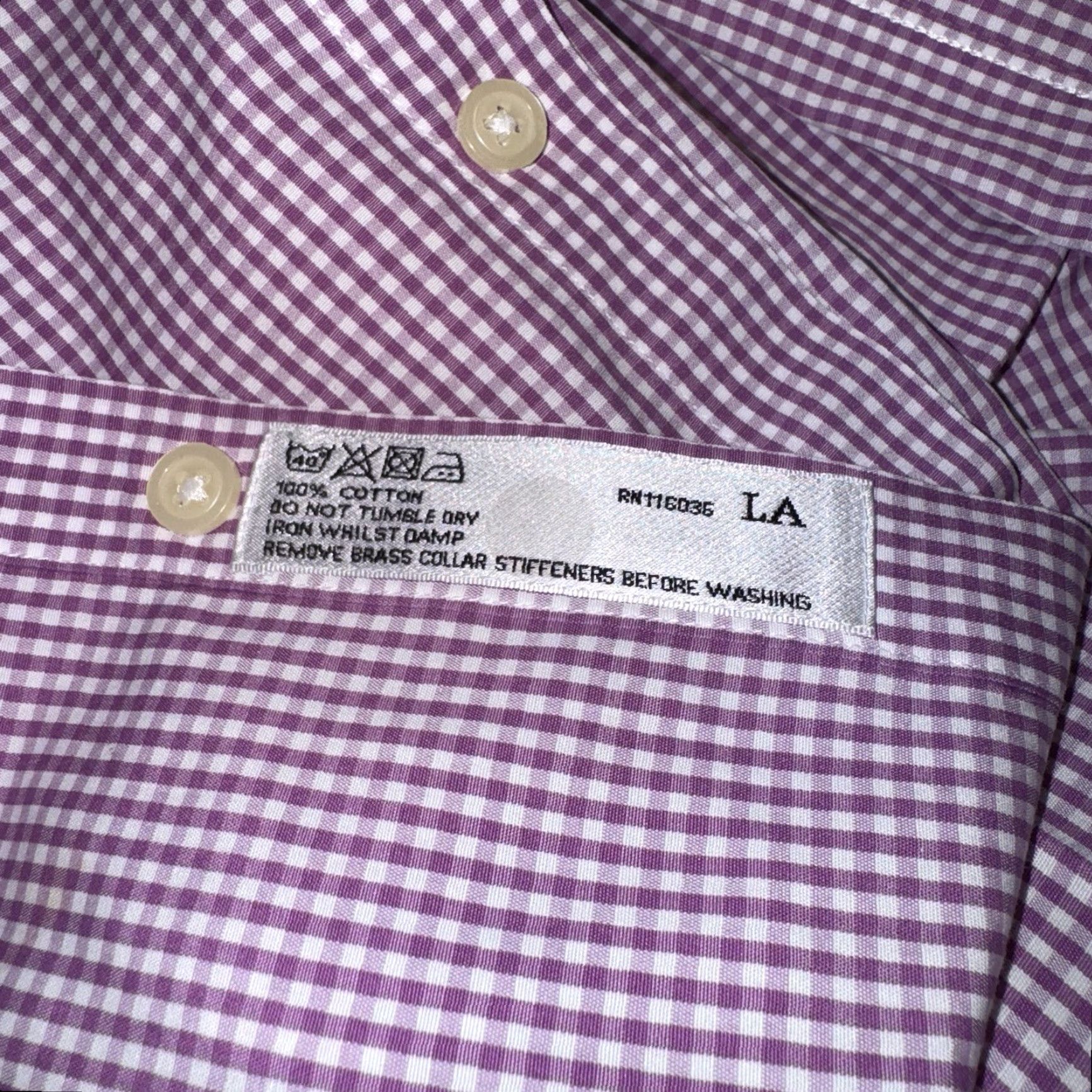 Charles Tyrwhitt Charles Tyrwhitt Button Down Shirt Purple White 19/37 48/94 Dress Shirt Size US M / EU 48-50 / 2 - 6 Thumbnail