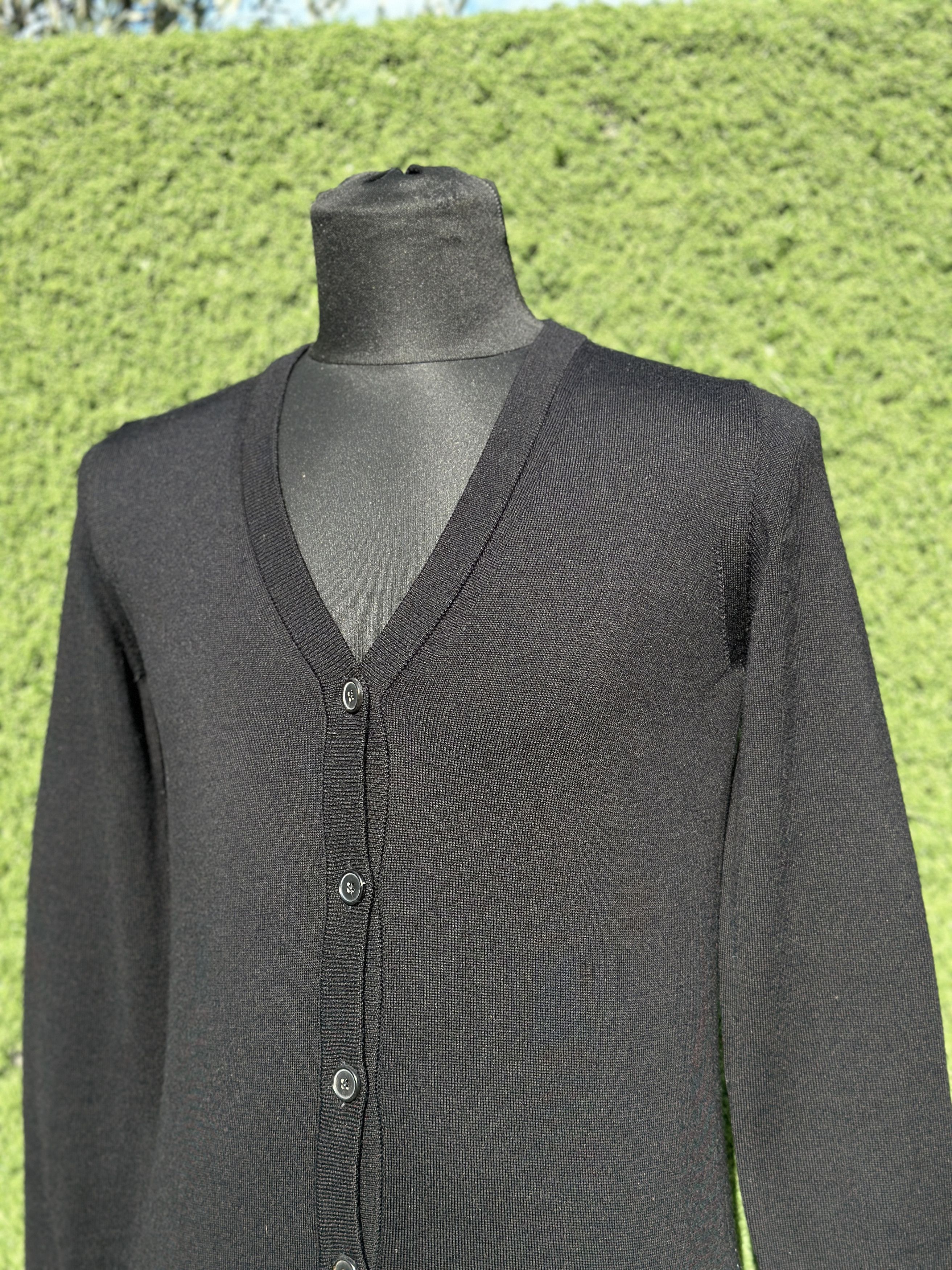 Maison Margiela Maison Margiela Four-Stitch Silk Elbow Patch Cardigan Size S Size S / US 4 / IT 40 - 6 Thumbnail