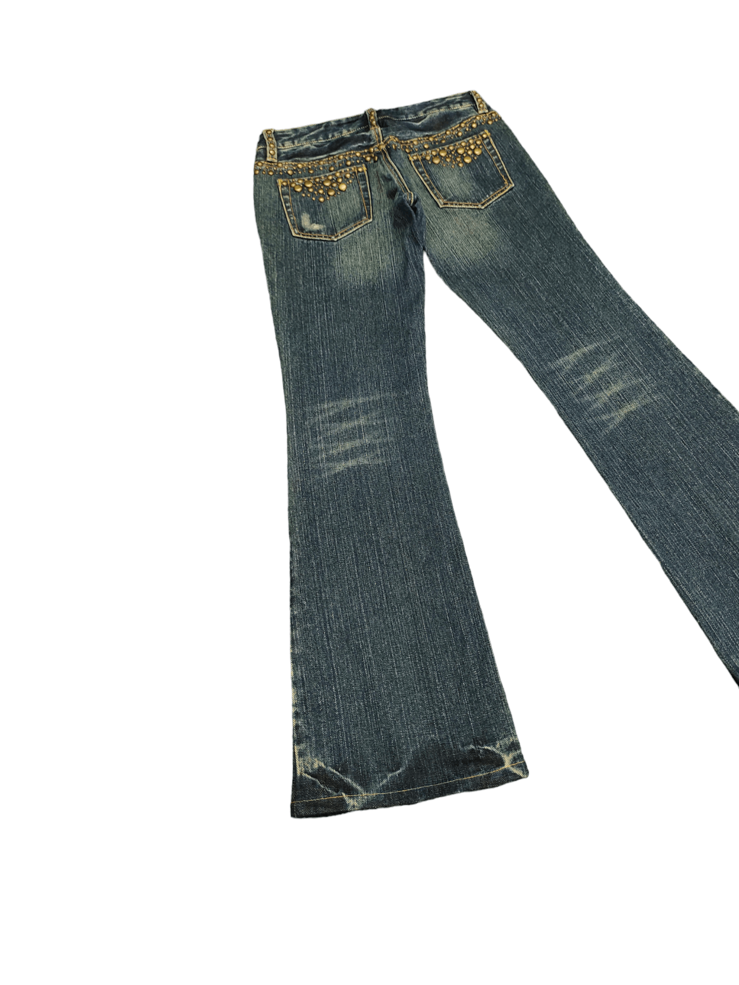 Hysteric Glamour Flare Jeans Virca Phrase Studded Denim Boot Cut Y2k Goa Size US 28 / EU 44 - 13 Thumbnail
