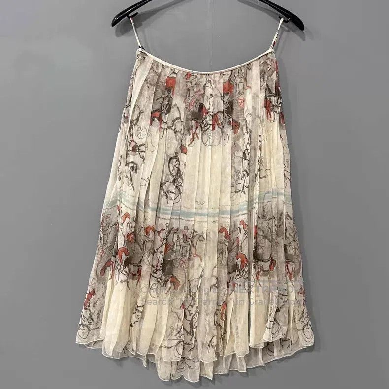 Hermes Hermes Silk Printed Skirt Size 24" / US 00 / IT 34 - 3 Thumbnail