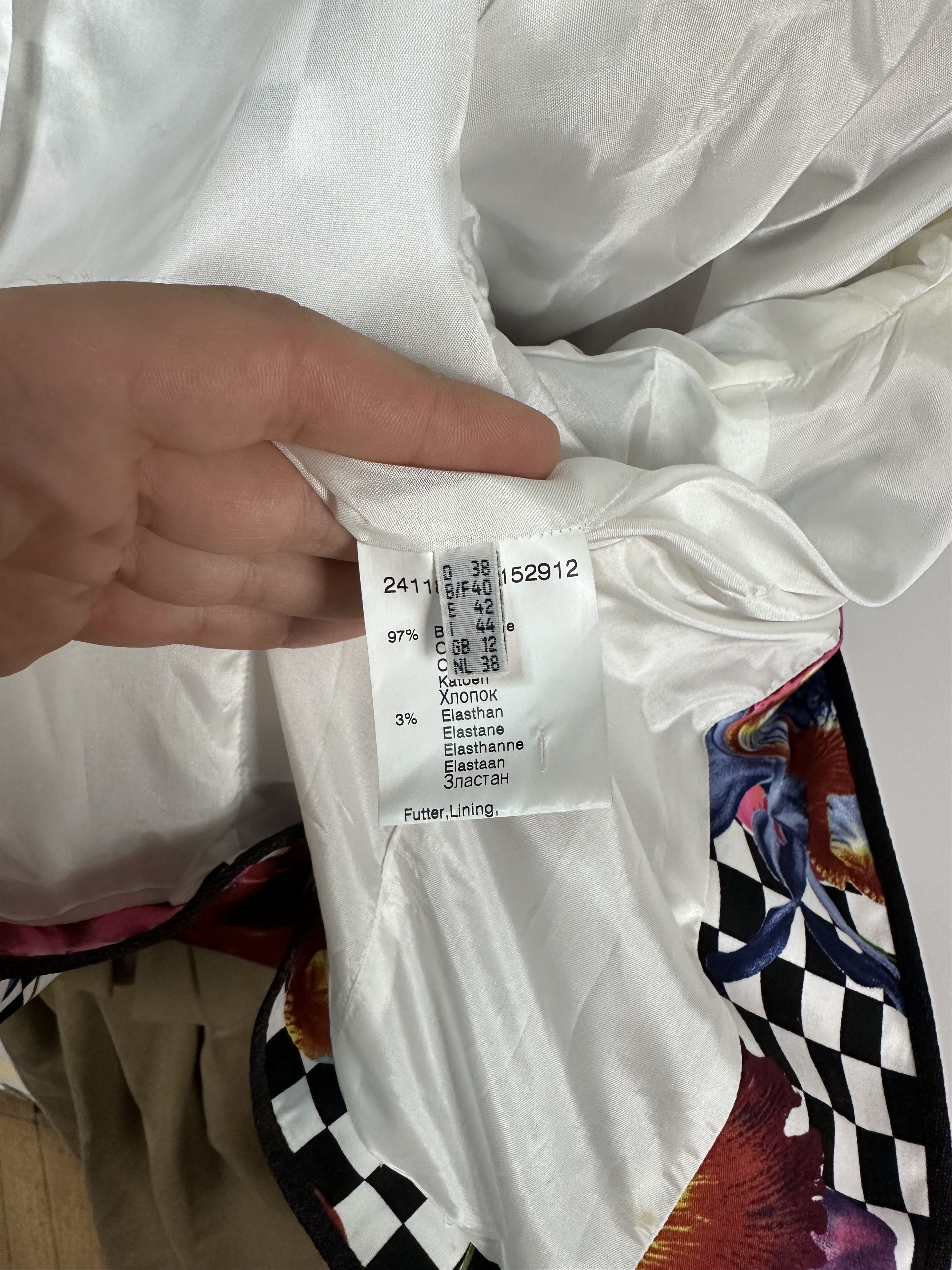 Other White Label Womens Cotton Elastan Blazer Size UK12 Size M / US 6-8 / IT 42-44 - 11 Thumbnail