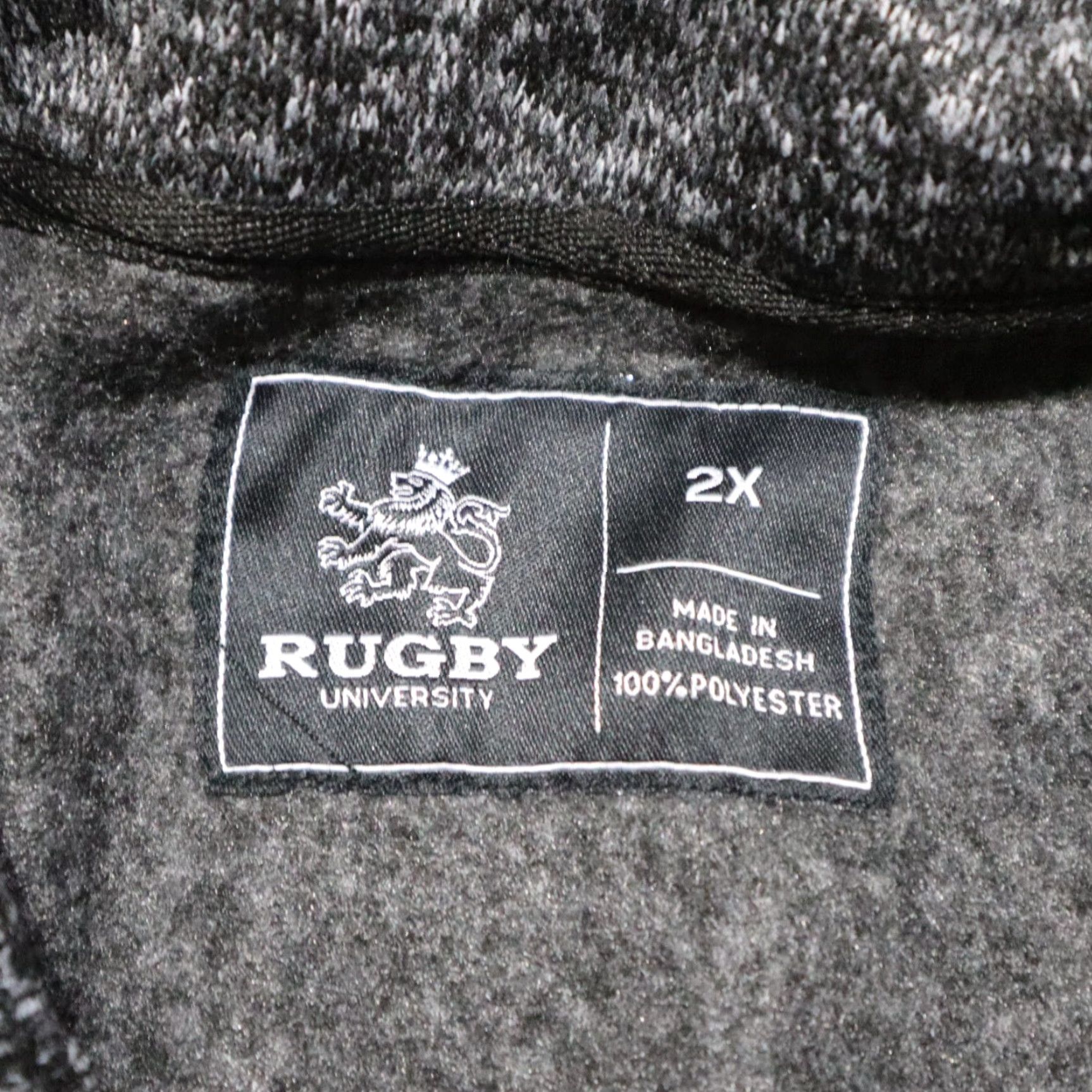 Vintage Rugby University Vest Hoodie Shirt Men's Big & Tall 2X Gray Zip Hooded Winter University - Mens Size US XXL / EU 58 / 5 - 3 Thumbnail