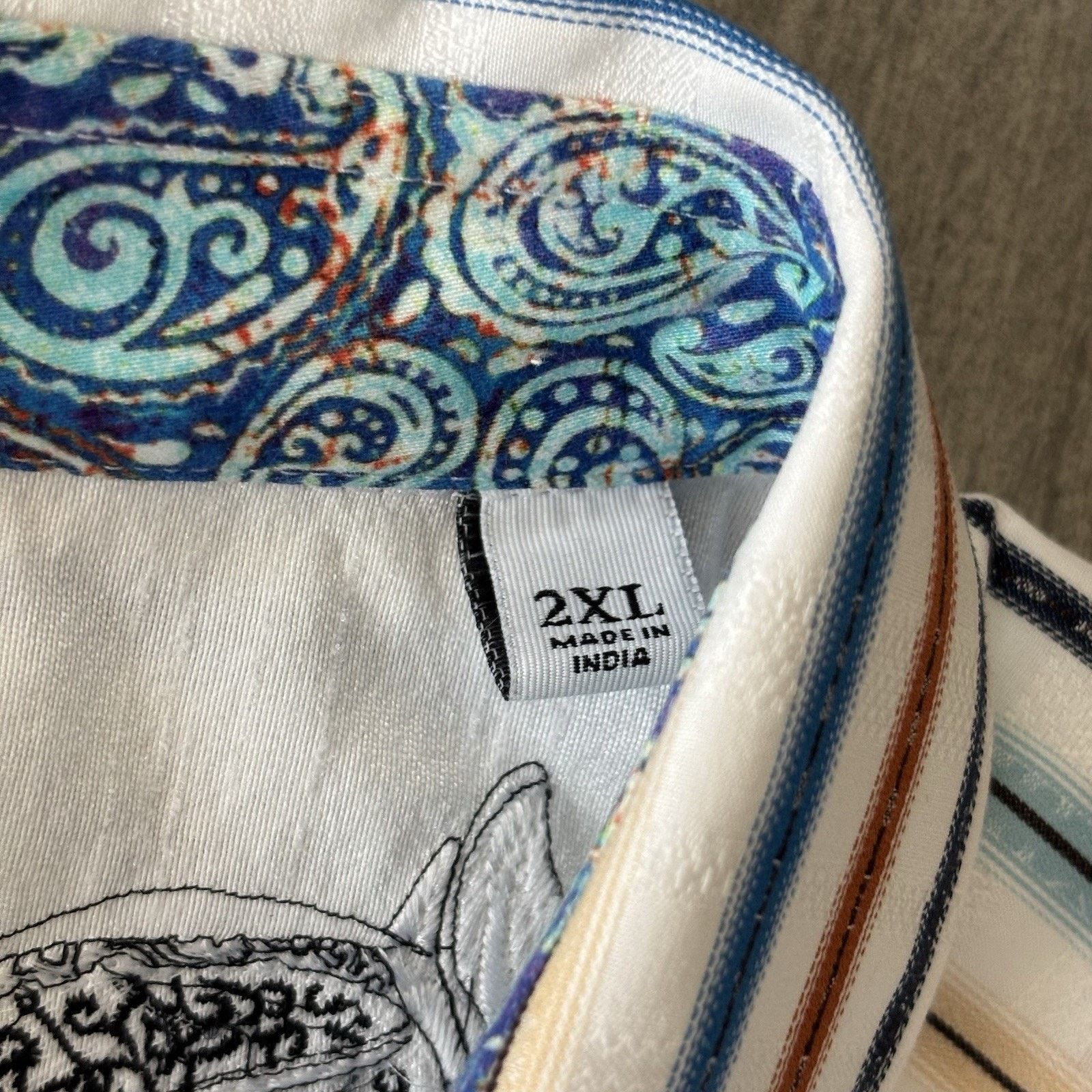 Robert Graham Robert Graham Shirt Blue Paisley Classic Button Up Mens XXL Size US XXL / EU 58 / 5 - 4 Thumbnail