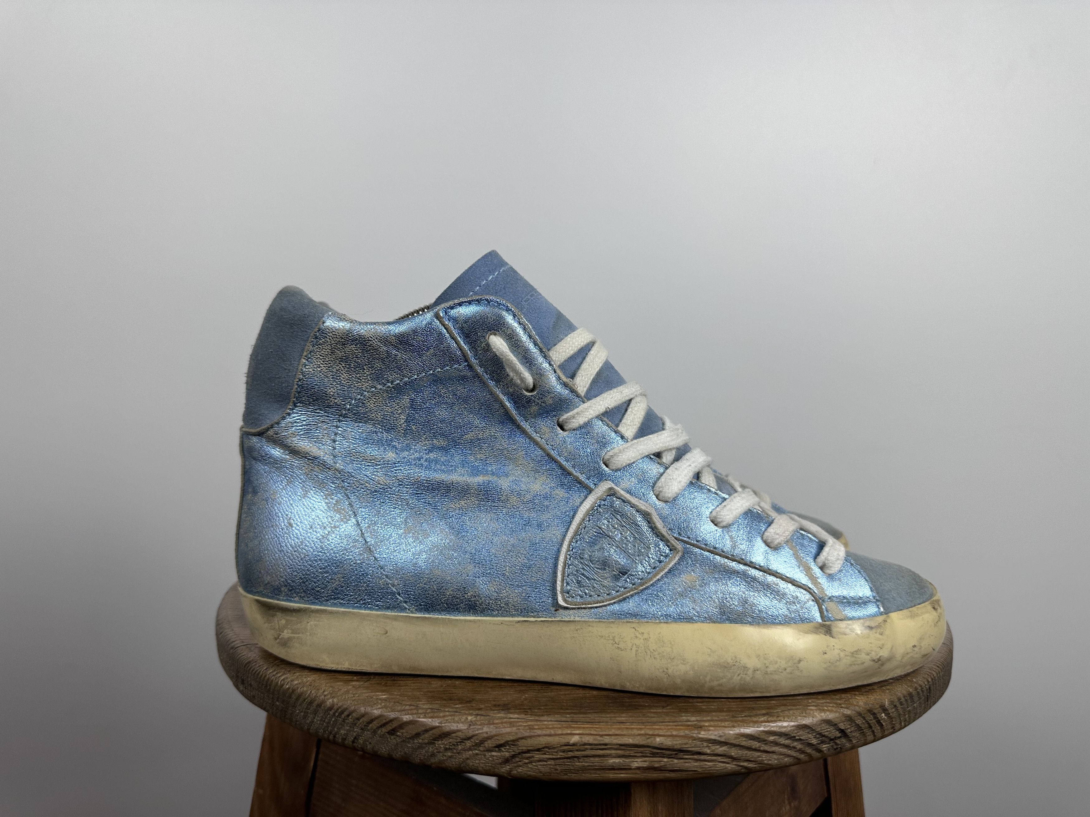 Philippe Model Philippe Model Women Sneakers NIB Classic H D Mixage Blue 39 Size US 9 / IT 39 - 5 Thumbnail