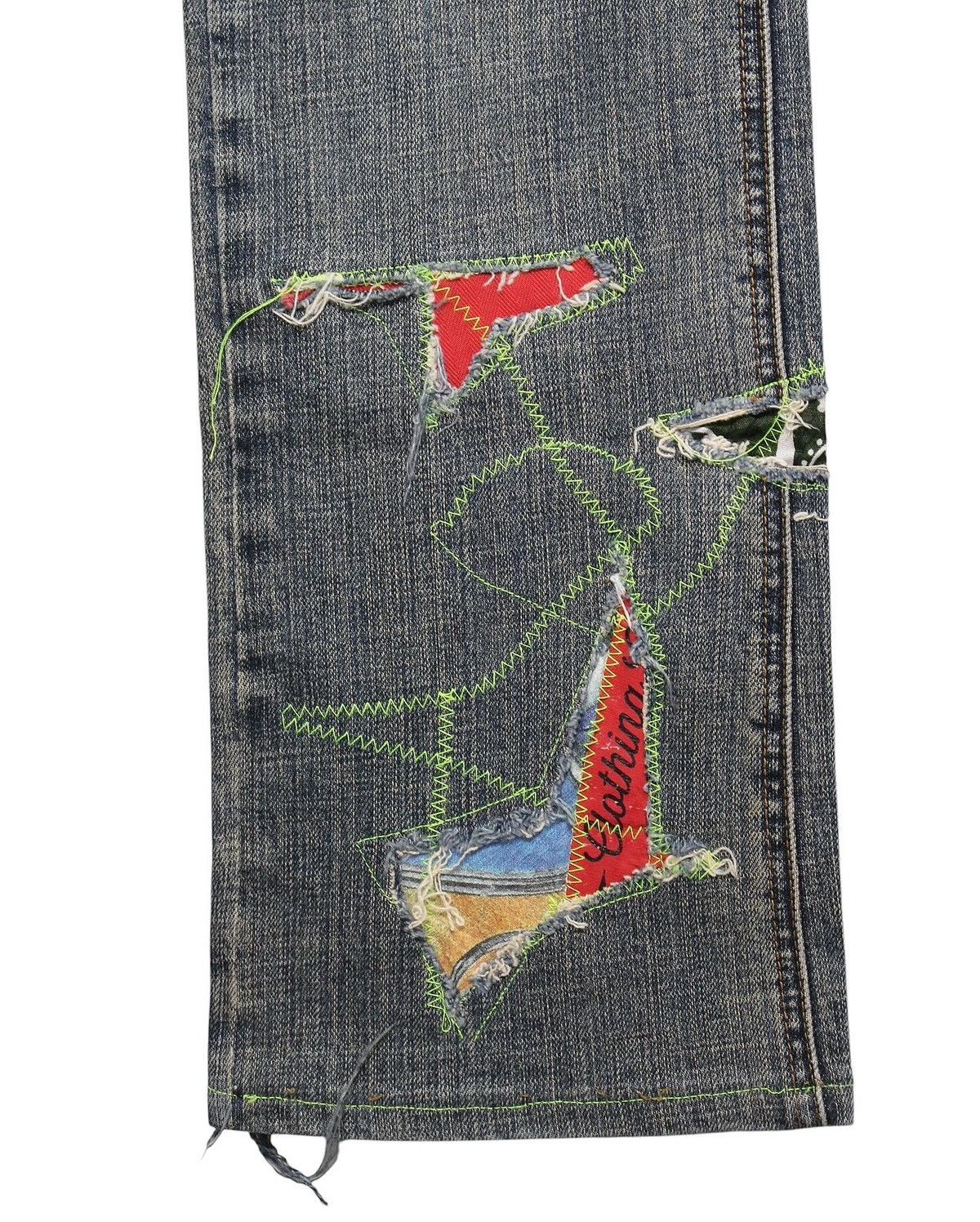 Hysteric Glamour 2000S GAP BOOT CUT CUSTOM DISTRESSED PATCHWORK JEANS Size US 28 / EU 44 - 6 Thumbnail