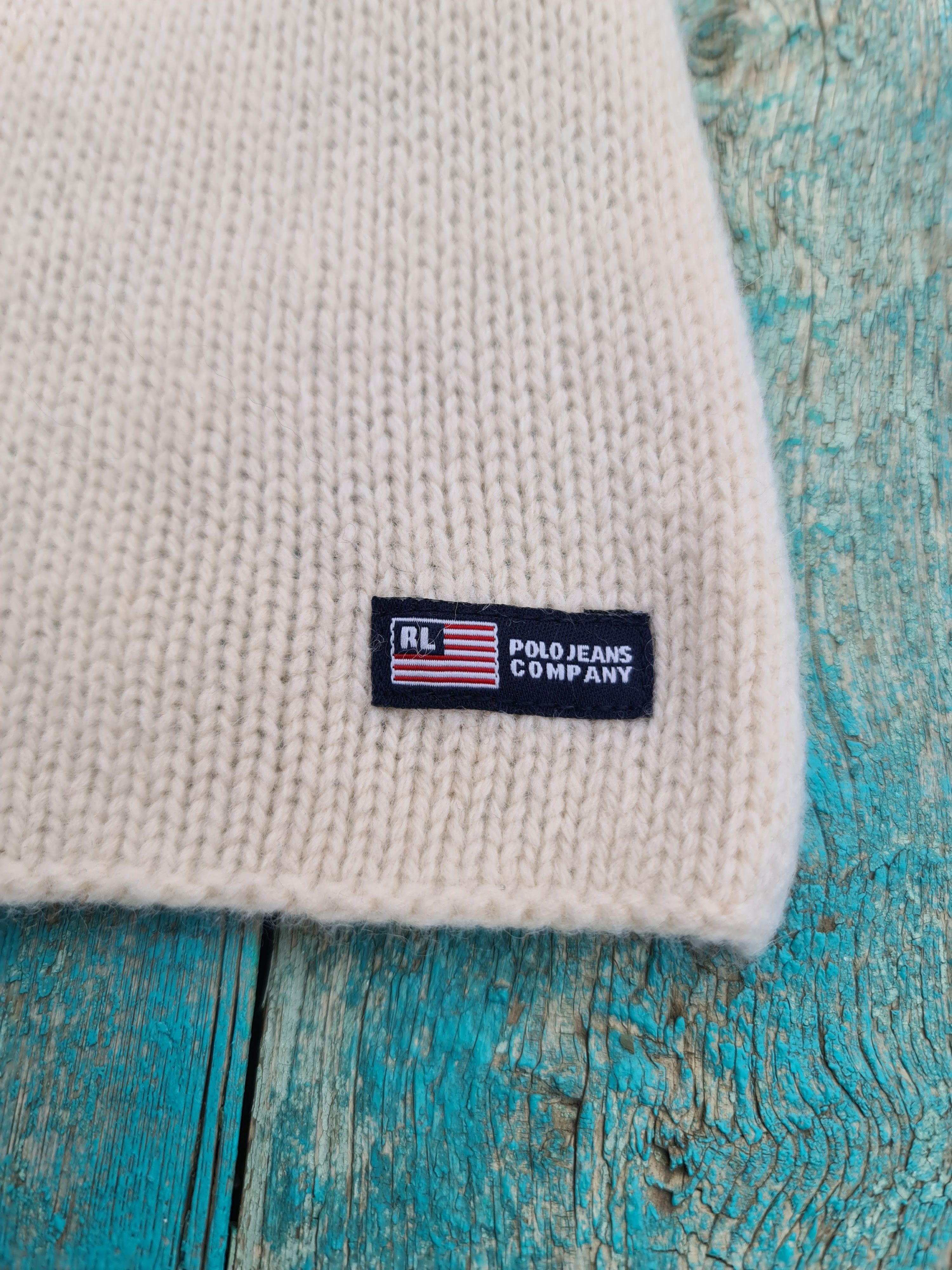 Polo Ralph Lauren POLO Jeans Company Scarf American Flag Knit Vintage Size ONE SIZE - 5 Thumbnail