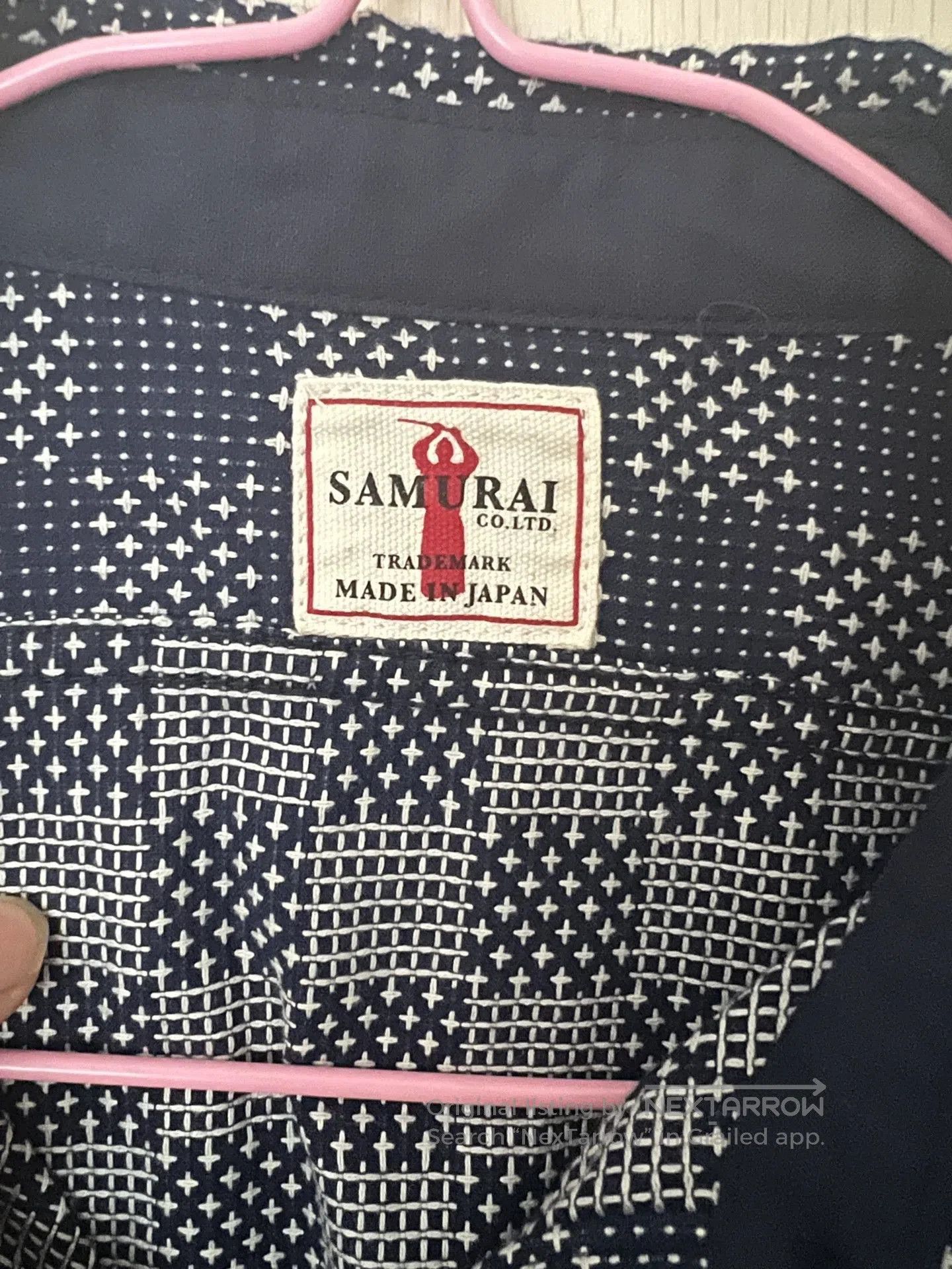 Samurai Jeans Samurai Jeans Indigo Sashiko Short Sleeve Shirt. Size US M / EU 48-50 / 2 - 4 Thumbnail