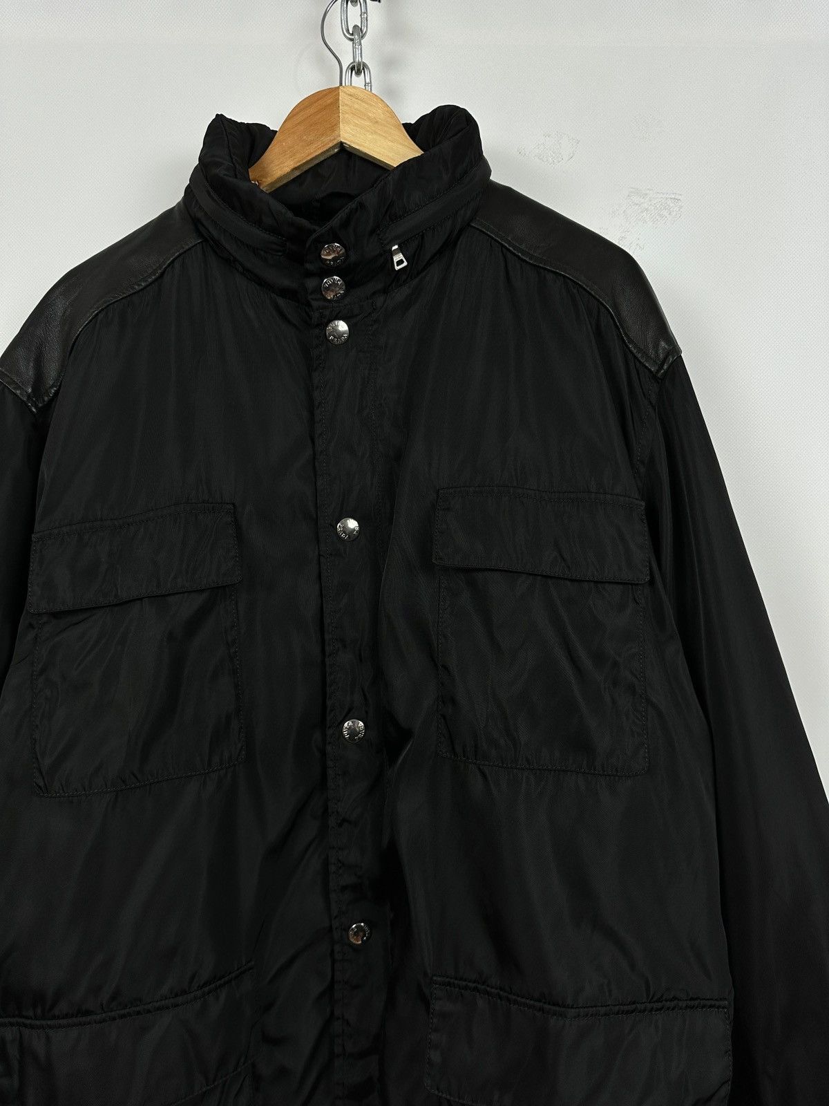 Prada Vintage Prada Nylon / Leather Jacket Coat + Lining Size US XL / EU 56 / 4 - 6 Thumbnail