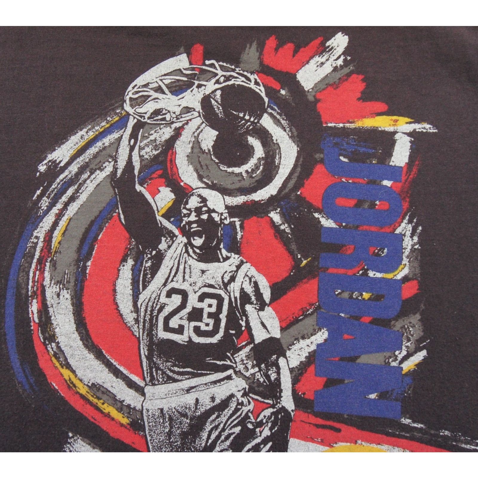 Nike VINTAGE Nike Michael Jordan Shirt Mens M Black 90s Tee Single Stitch Faded Nike Shirt Mens M Black 90s Jordan Vintage Shirt Size US M / EU 48-50 / 2 - 2 Thumbnail