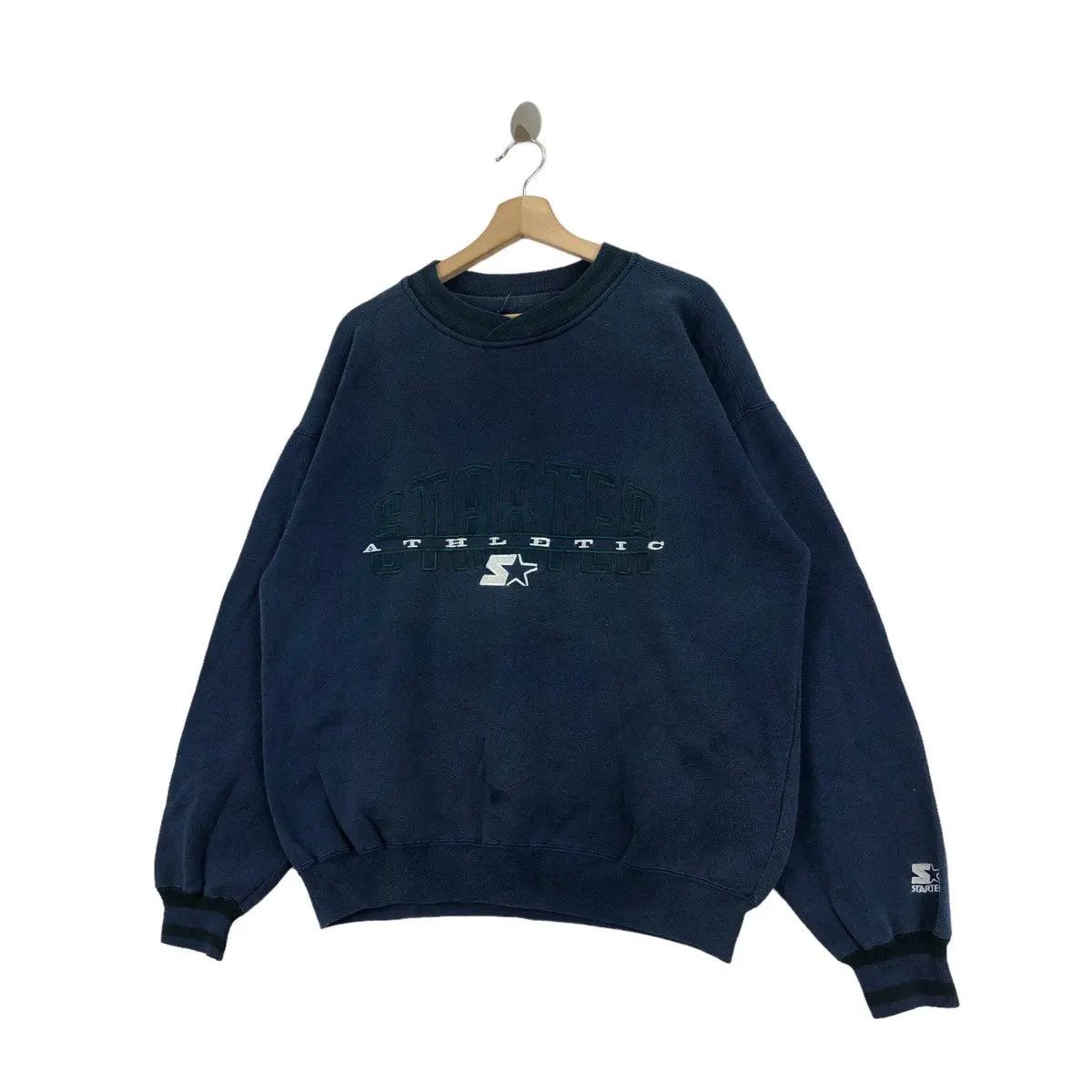 Starter Vtg STARTER ATHLETIC Embroidered Sport Sweatshirt Size US M / EU 48-50 / 2 - 2 Thumbnail