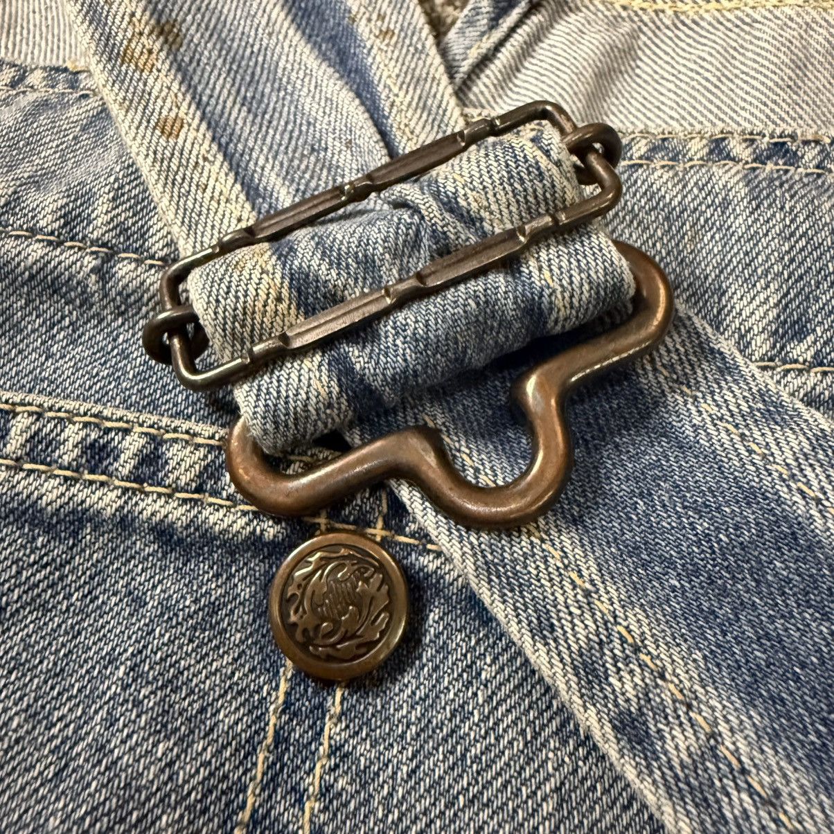 Japanese Brand Rare Vintage 70s Overall Houston Carpenter Washed Denim Size US 32 / EU 48 - 4 Thumbnail