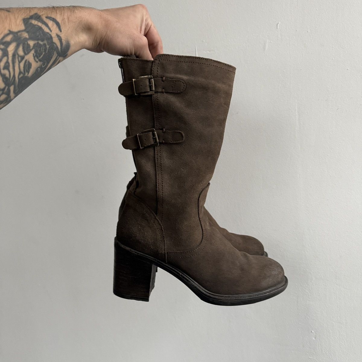 Vintage Vintage Italy Heel Suede Boots Size US 5 / IT 35 - 10 Thumbnail