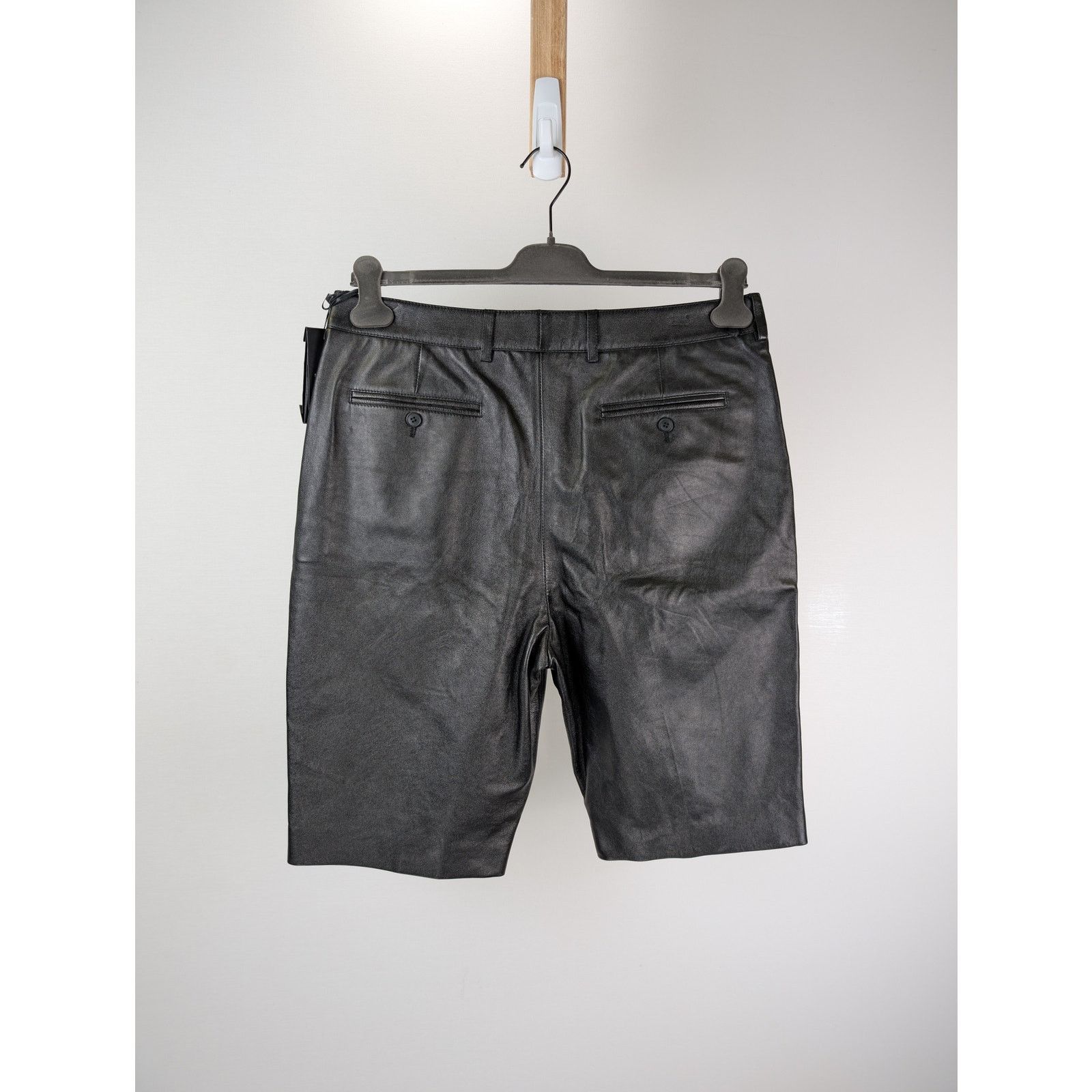 Saint Laurent Paris o1rshd1 Leather Bermuda Shorts in Black Size US 34 / EU 50 - 8 Thumbnail