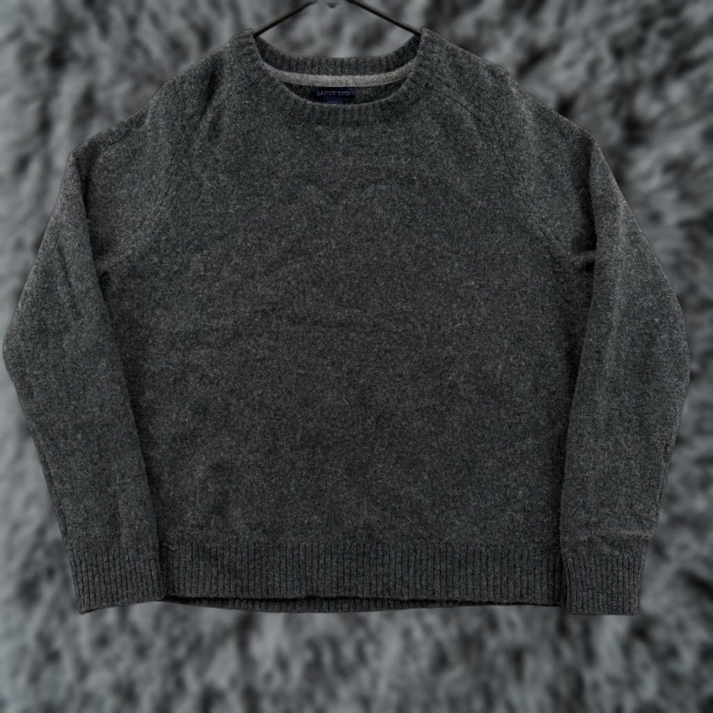 Lands' End VINTAGE Lands' End Sweater Men XL Gray Long Sleeve Knit Preppy Jumper Pullover Size US XL / EU 56 / 4 - 1 Thumbnail