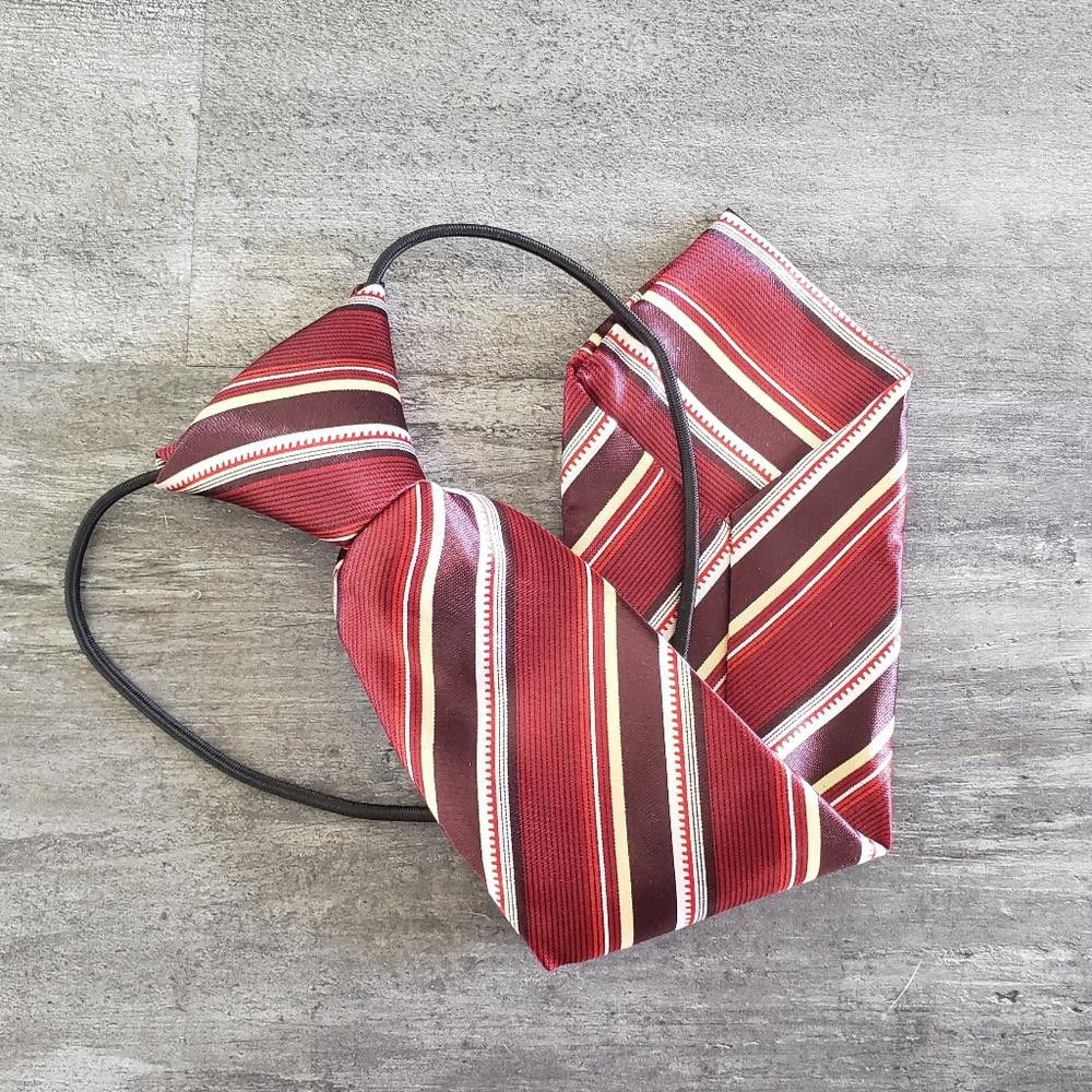 Designer Red Burgundy Satin Little Boy Tie Size ONE SIZE - 2 Thumbnail