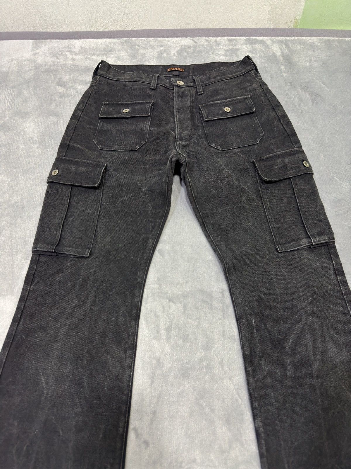 Exodus Japanese brand X Exodus multipocket flare canvas jeans Size US 30 / EU 46 - 7 Thumbnail