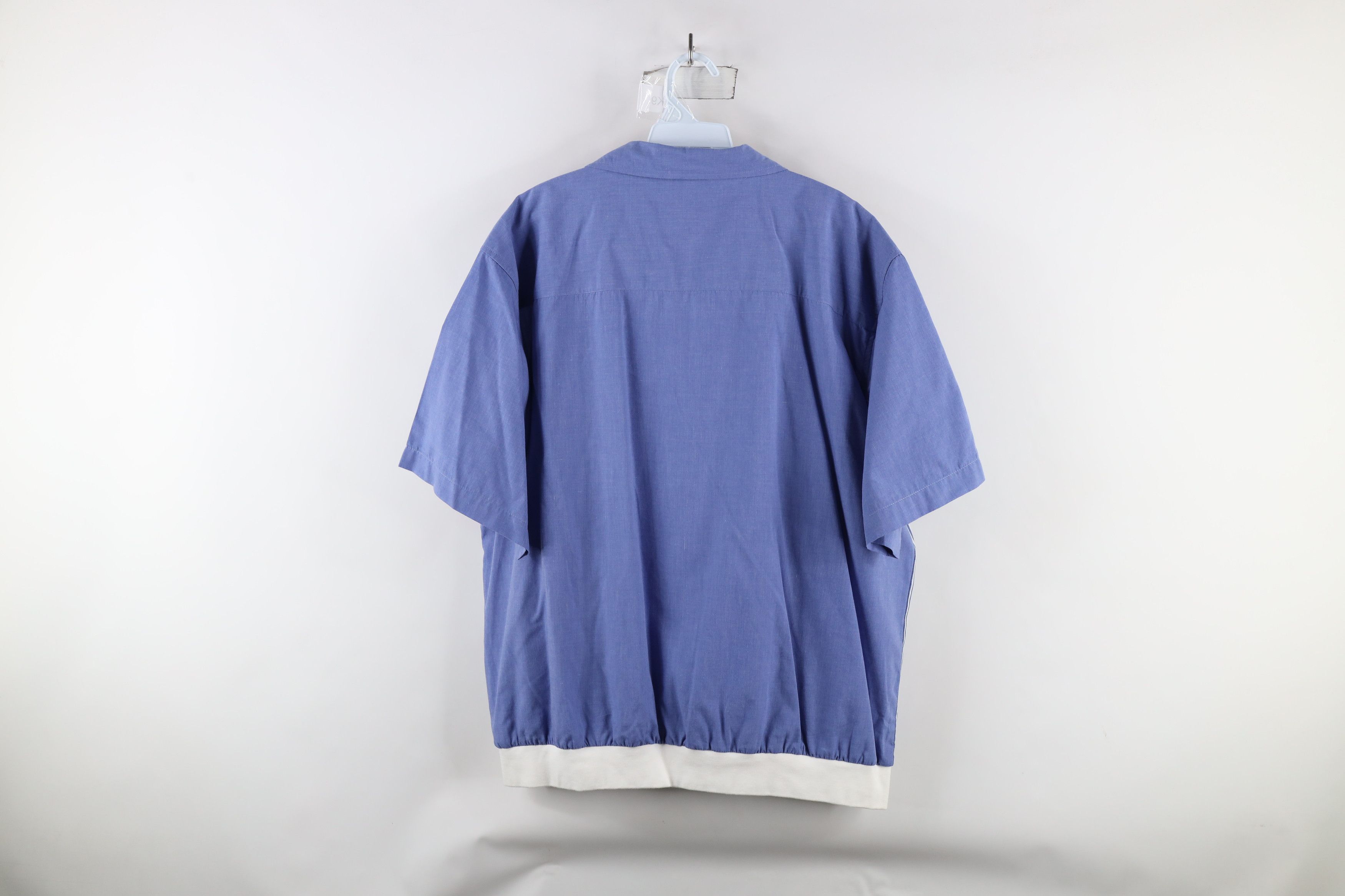Vintage Vintage 90s Streetwear Short Sleeve Full Zip Collared Jacket Size US XL / EU 56 / 4 - 7 Thumbnail