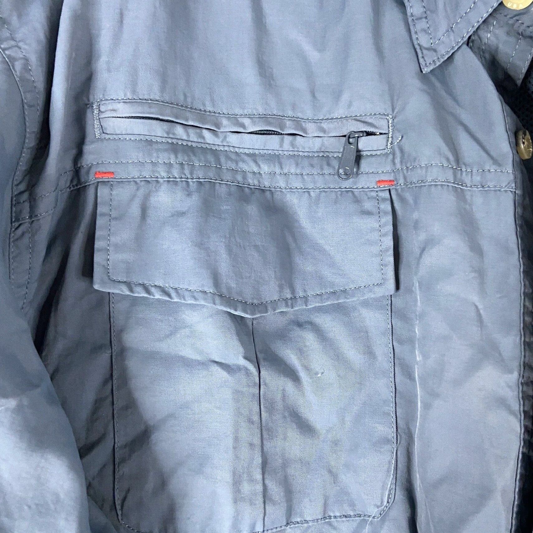 Vintage Dakota Grizzly Button-Up Shirt Men 2XL Long Sleeve Blue Outdoor Outdoor 2XL Mens Size US XXL / EU 58 / 5 - 5 Thumbnail