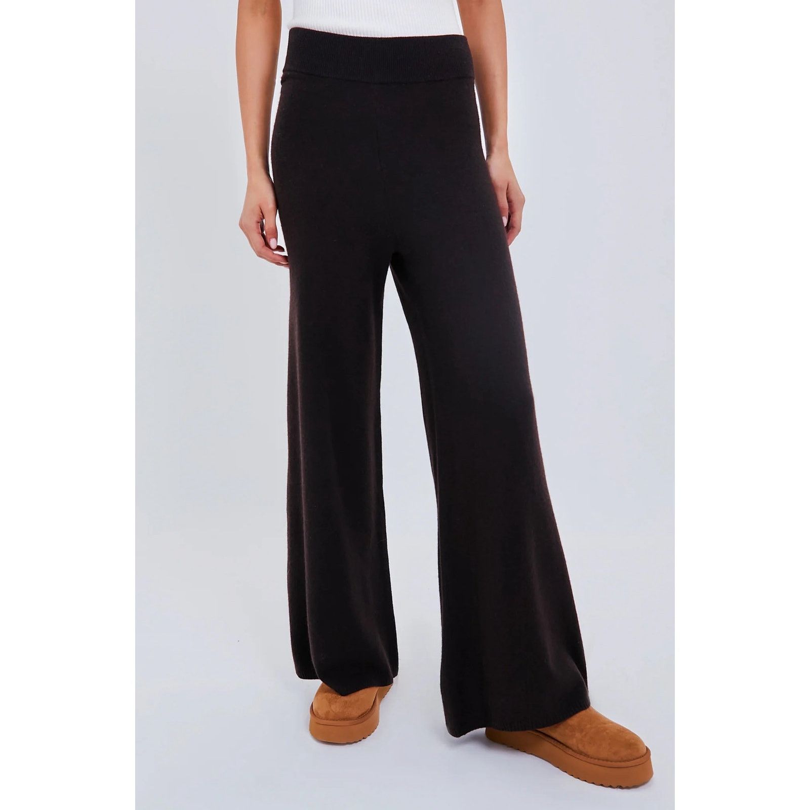 Other LESET Brown Chocolate Zoe Wide Leg Pants sz S Size 26" / US 2 / IT 38 - 1 Thumbnail