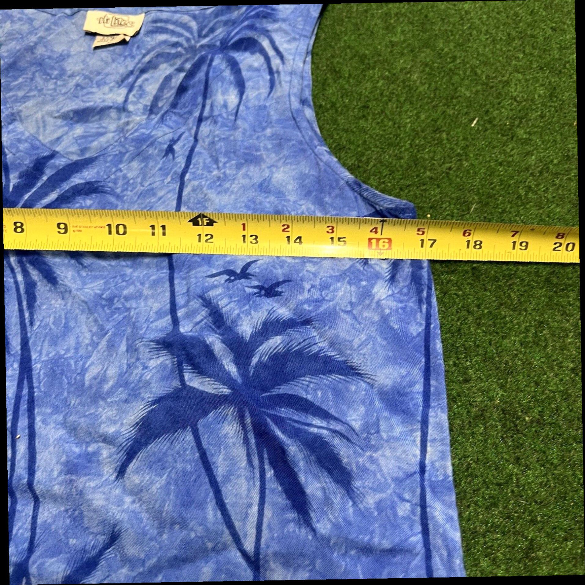 Vintage Hi Lites Womens Blue Sleeveless Tropical Cover Up Dress Beach Size Medium Size M / US 6-8 / IT 42-44 - 6 Thumbnail