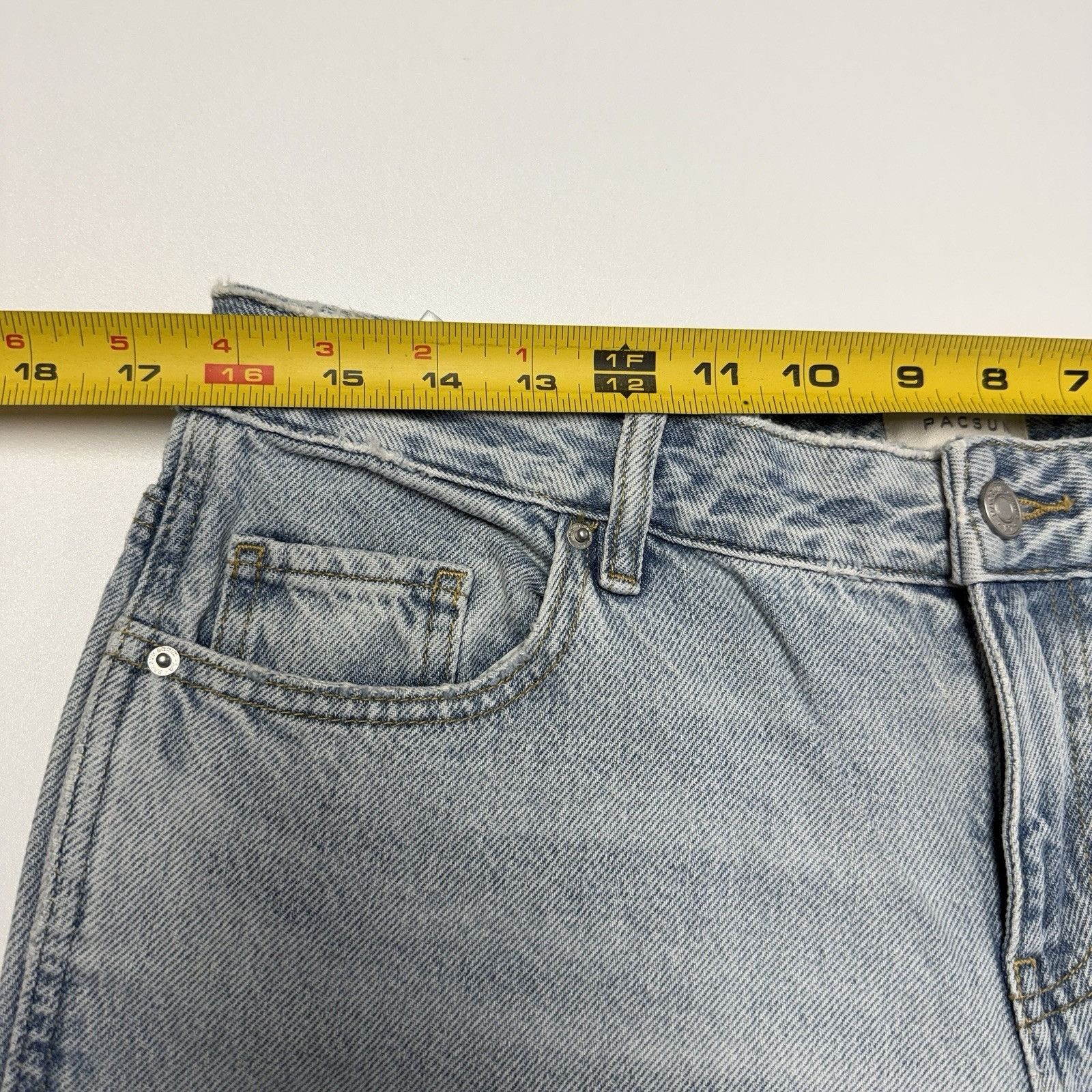 Pacsun PacSun Ripped Baggy Wide Leg Jeans Shiloh Light Blue Wash Si Size US 28 / EU 44 - 8 Thumbnail