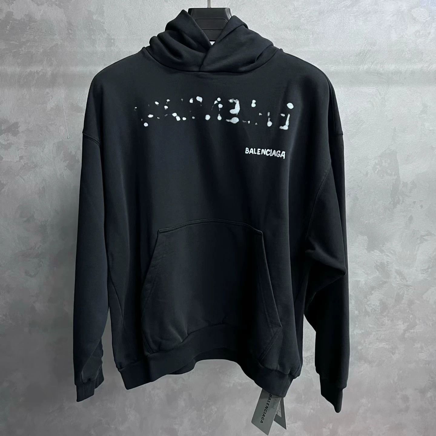 Balenciaga Balenciaga Retro Printed Black Hoodie S Men Size US S / EU 44-46 / 1 - 1 Thumbnail