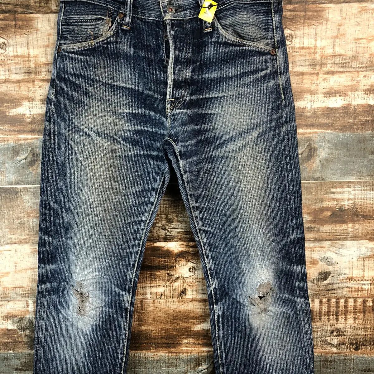 Edition Japan DL Graph Zero Denimio Distressed selvedge Denim Pants #A2073 Size US 33 - 4 Thumbnail