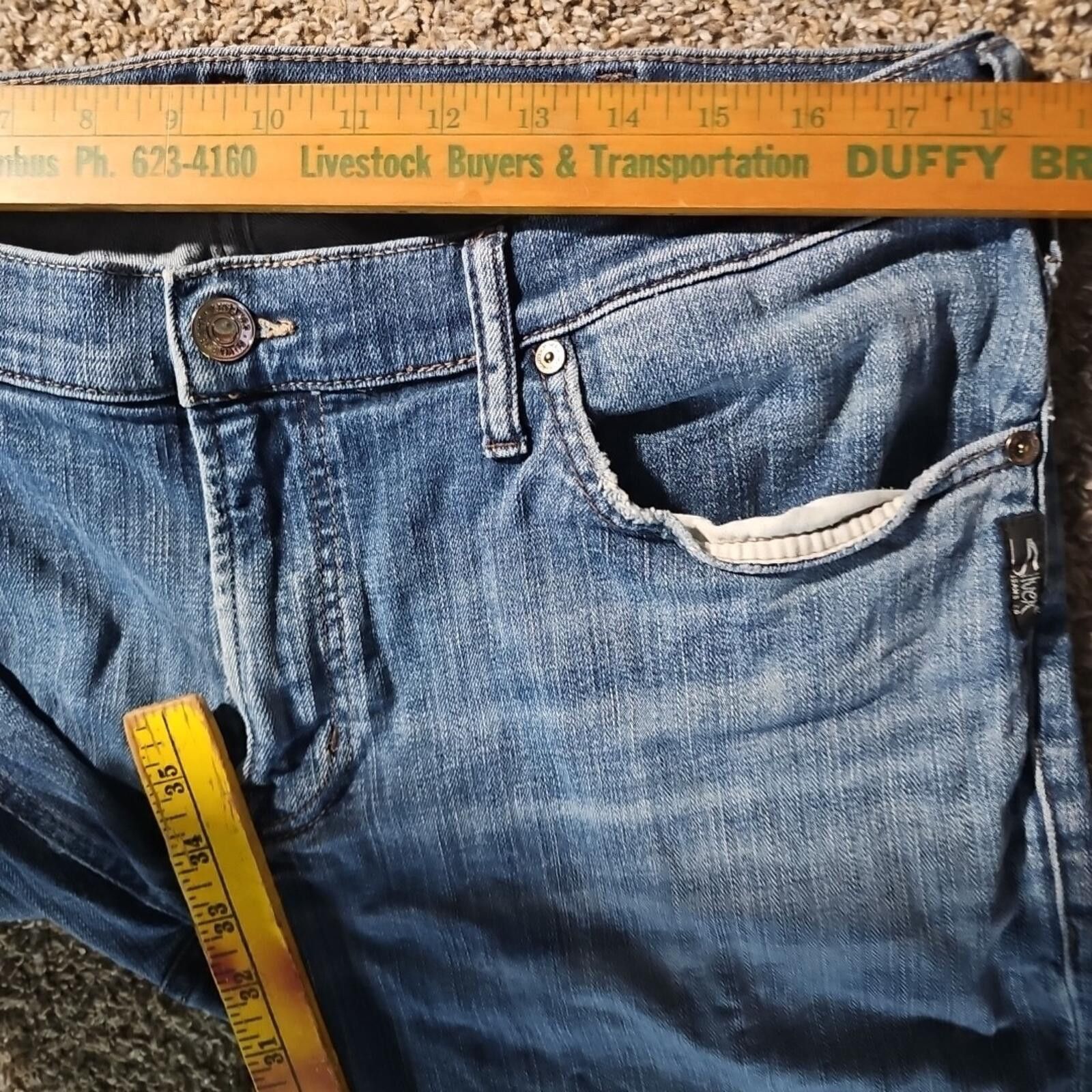 Silver Jeans Co. Silver Jeans Allan Mens 36x34 Jeans Size US 36 / EU 52 - 4 Thumbnail