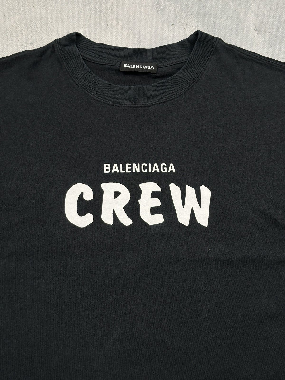 Balenciaga Balenciaga The Crew Black T-shirt Paris Logo Print Oversized Size US S / EU 44-46 / 1 - 8 Thumbnail