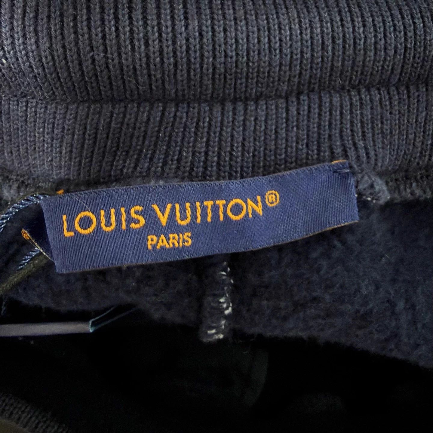Louis Vuitton LV Monogram Embossed Wool Drawstring Joggers M Deep Blue Size US 30 / EU 46 - 4 Thumbnail