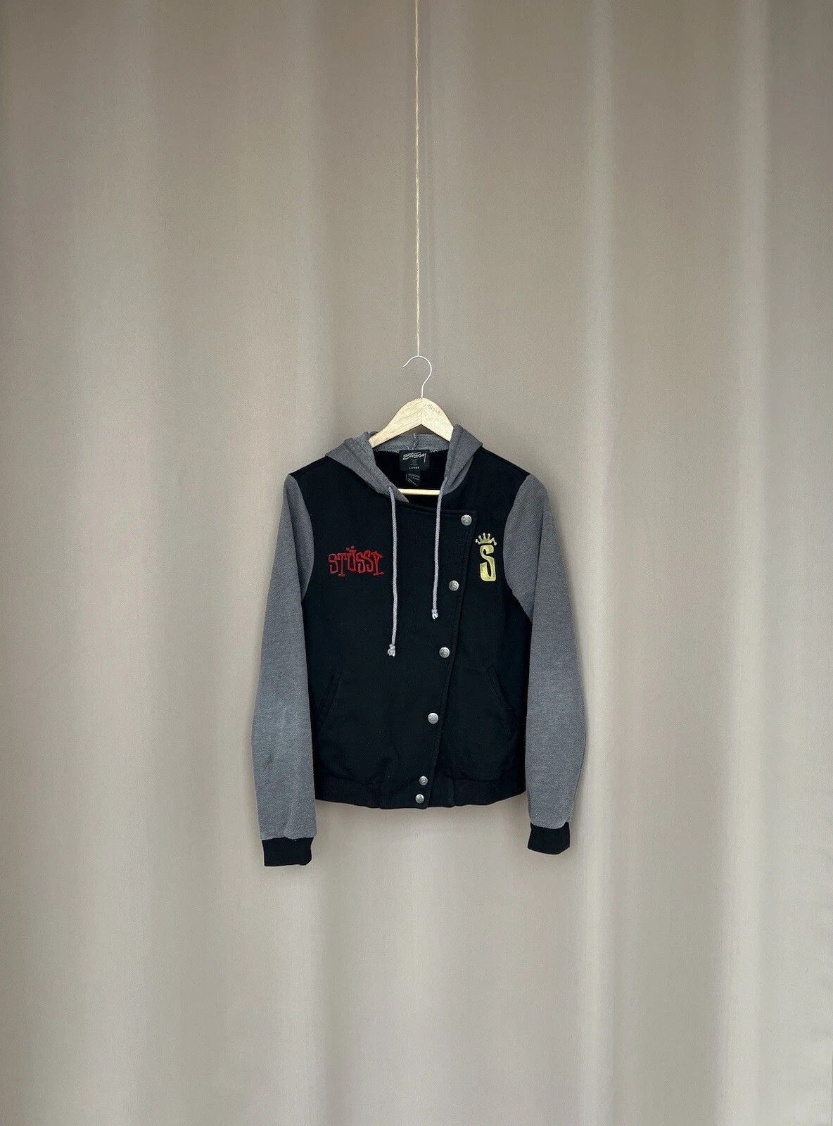 Stussy Stussy Snap Jacket Womens Size L Crown Logo Bomber Vintage Size L / US 10 / IT 46 - 1 Thumbnail
