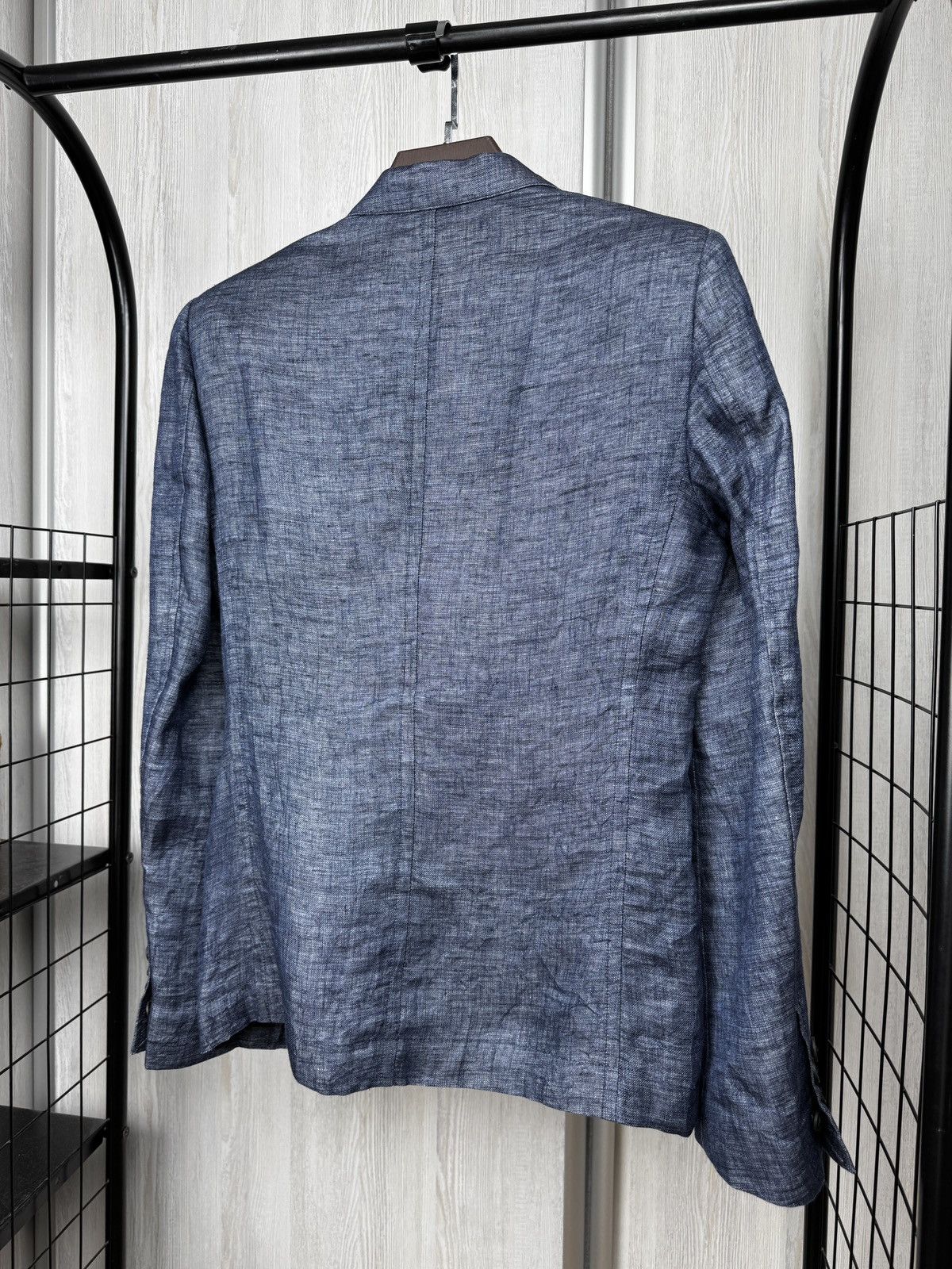 Dolce & Gabbana Dolce & Gabbana blue linen distressed made in Italy blazer Size 36R - 9 Thumbnail