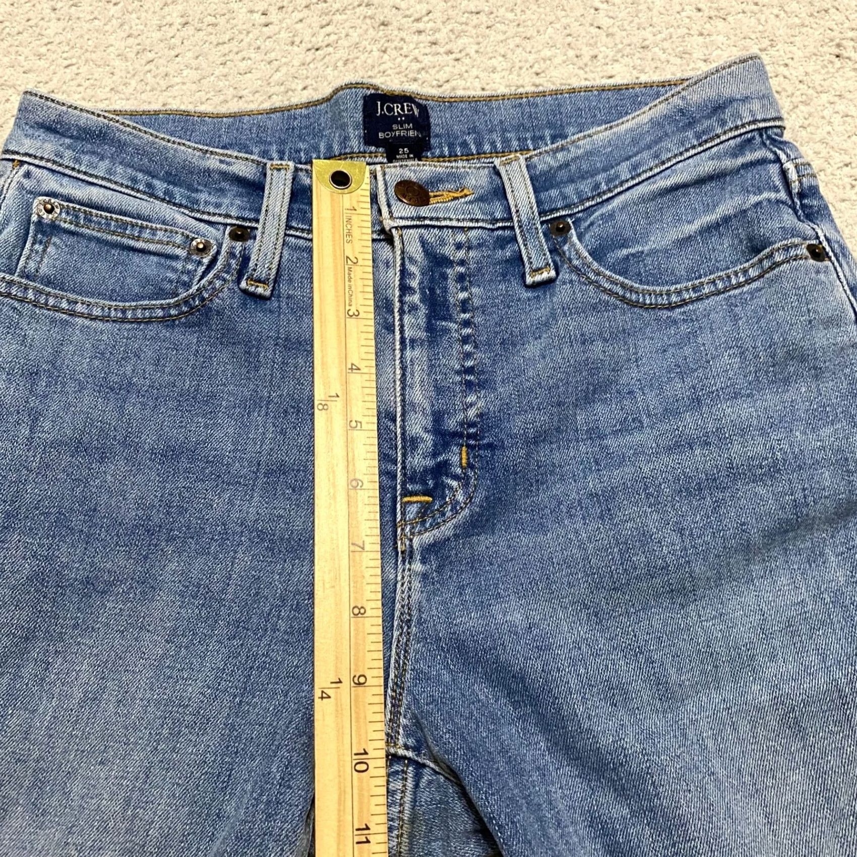 J.Crew J.CREW Jeans Womens 25 Blue Medium Wash Slim Boyfriend High Rise Denim 5-Pocket Regular Color Blue Jeans Size 42" / US 20 - 7 Thumbnail