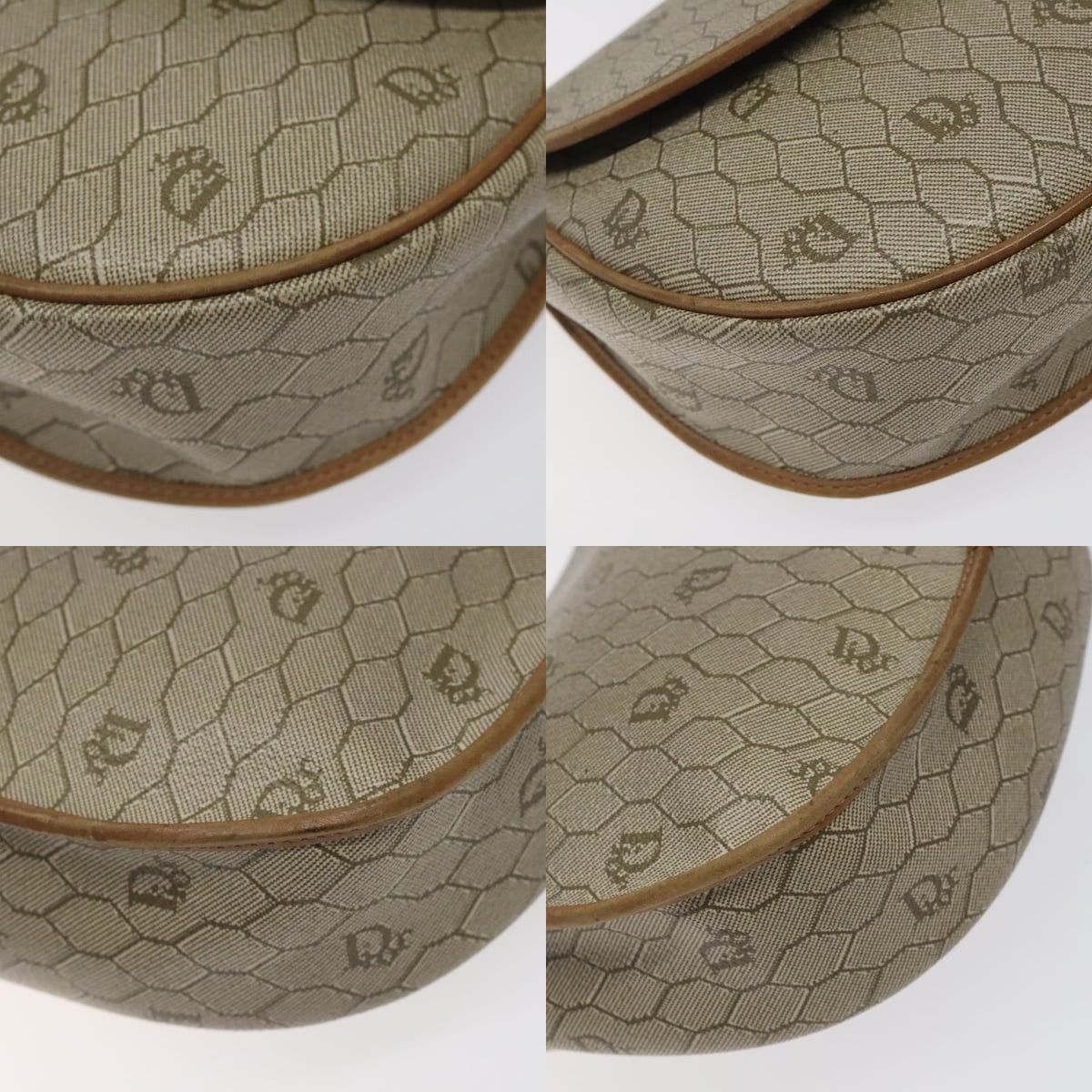 Dior DIOR Honeycomb Canvas Shoulder Bag Pvc Beige Gold Size ONE SIZE - 10 Thumbnail