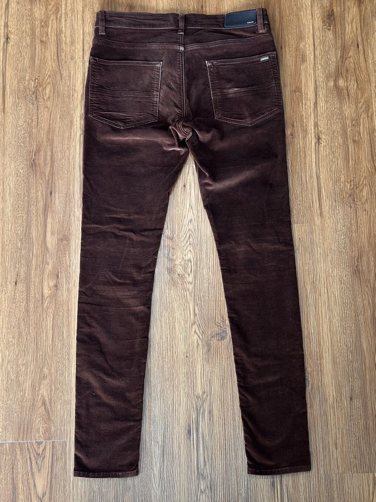 Amiri Amiri Velour Skinny Stack Pants Brown Size US 32 / EU 48 - 2 Thumbnail