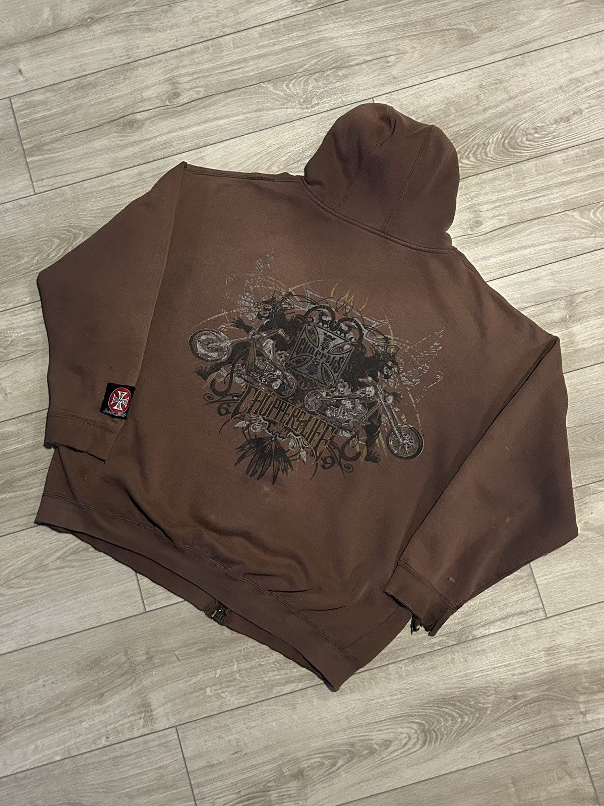 West Coast Choppers Vintage West Coast Chopper Zip-Up Hoodie Size US L / EU 52-54 / 3 - 2 Thumbnail