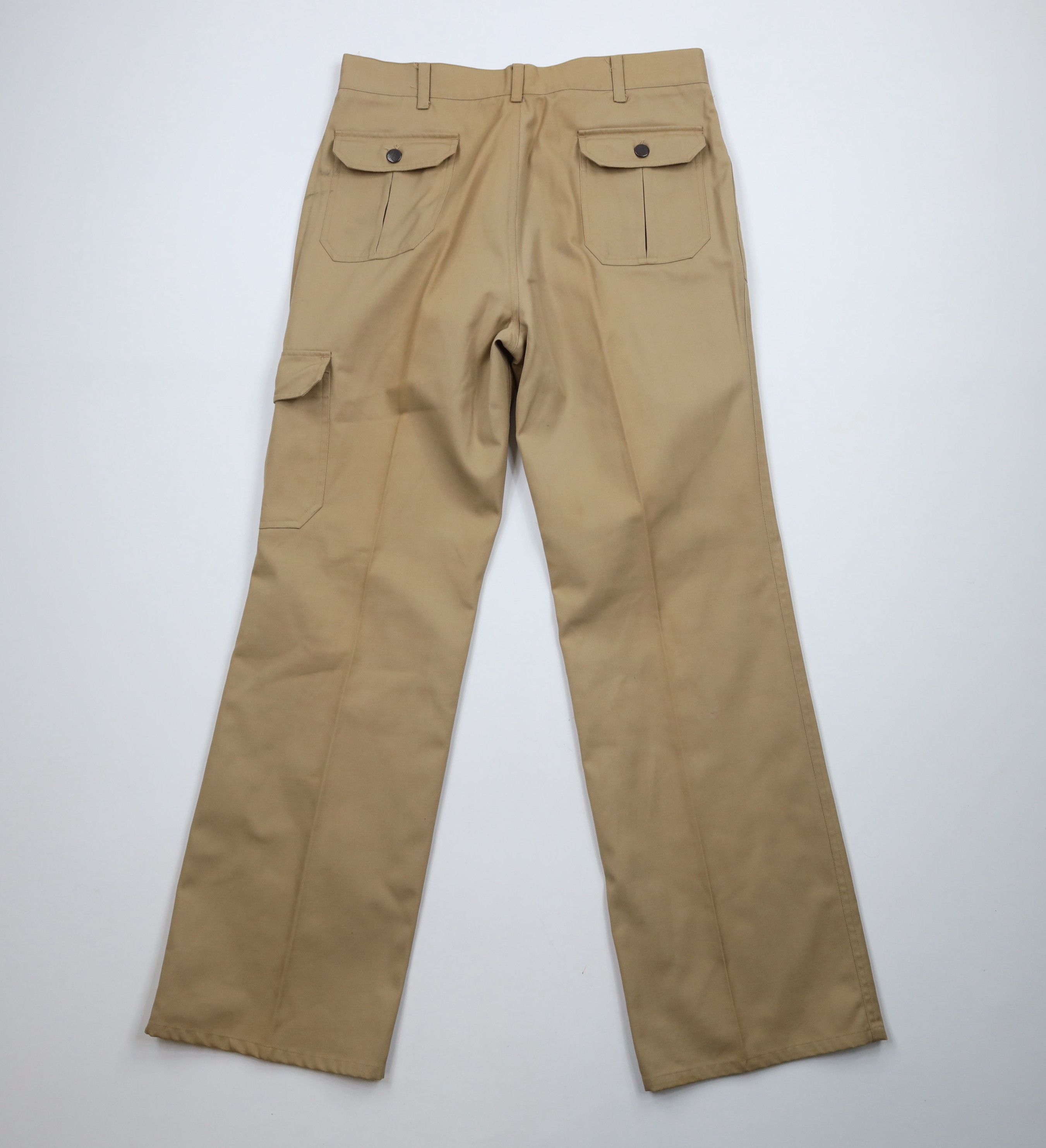 Vintage Vintage 70s Streetwear Wide Leg Bell Bottoms Pants Beige Size US 34 / EU 50 - 12 Thumbnail