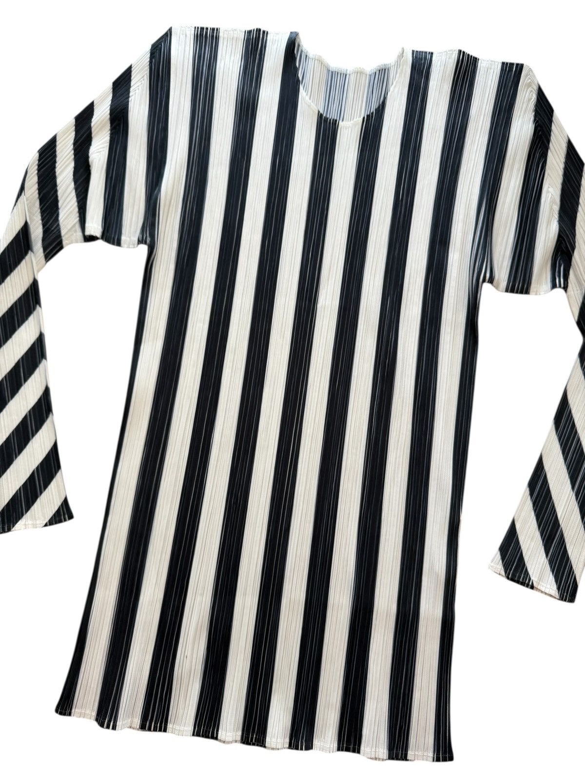 Issey Miyake × Pleats Please Issey Miyake RARE 1996 Pleats Please Issey Miyake striped top Size ONE SIZE - 2 Thumbnail