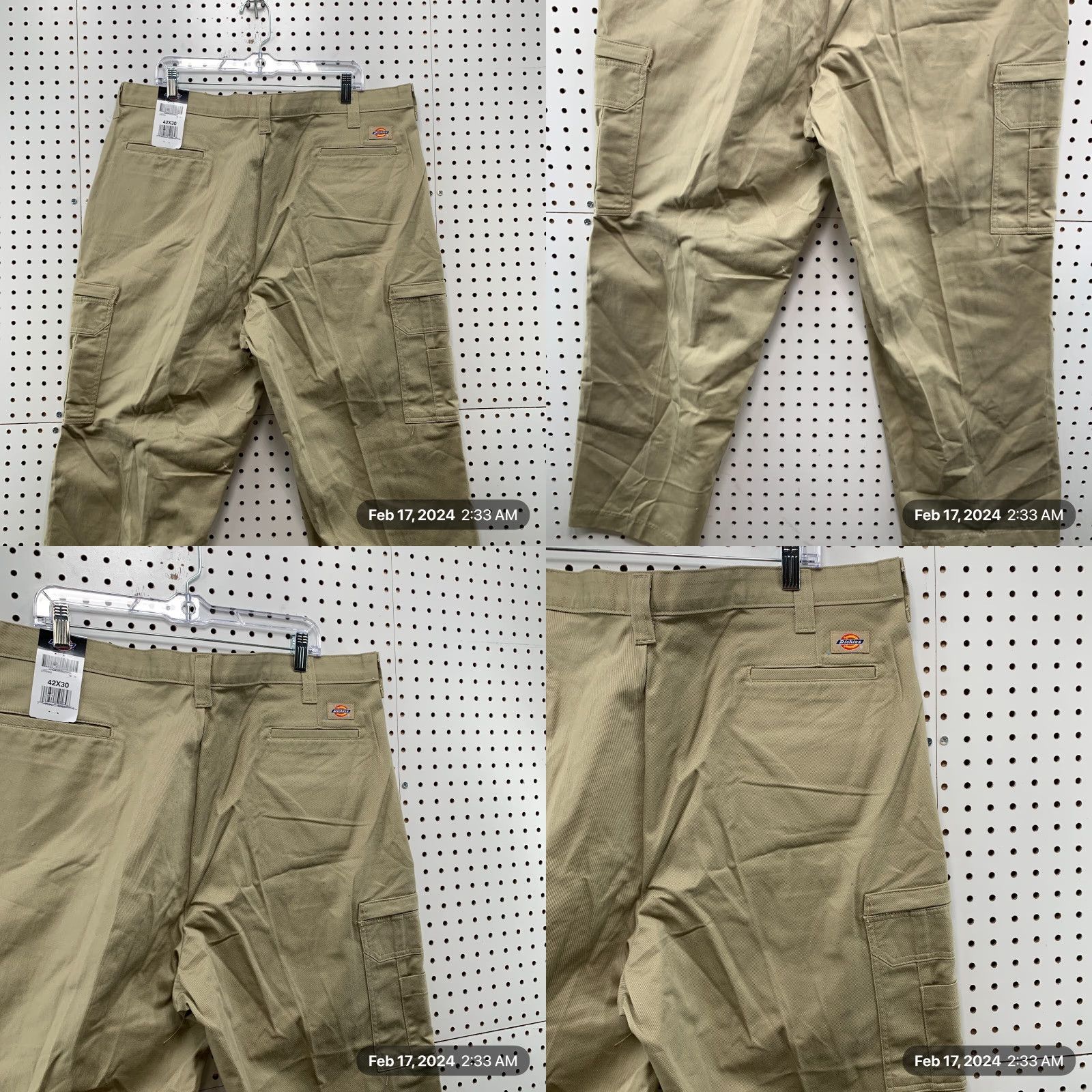 Dickies VINTAGE Dickies Cargo Pants Mens 42x29 Beige Khaki Workwear Canvas Flat Front 29" Inseam Mens Size US 42 / EU 58 - 8 Thumbnail