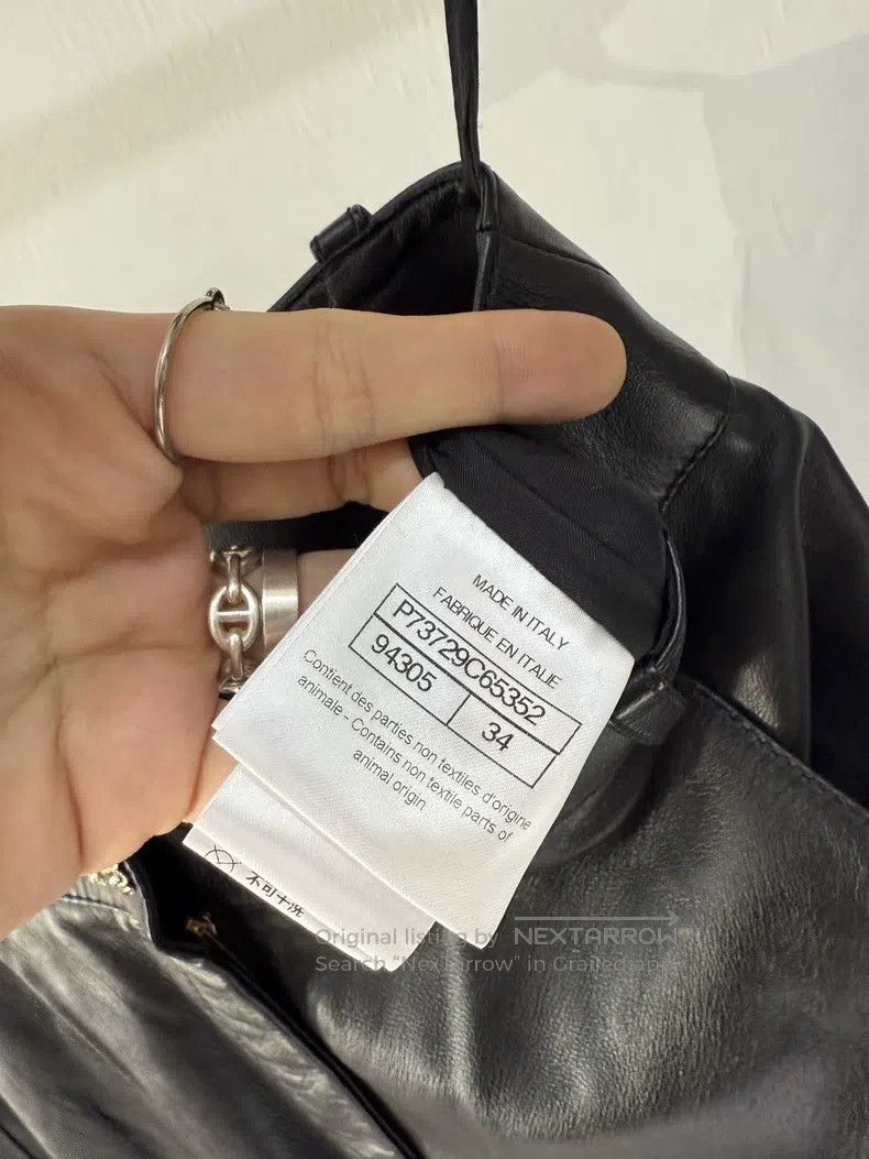 Chanel Chanel 22K diamond-buttoned leather pants Size 42" / US 20 - 6 Thumbnail