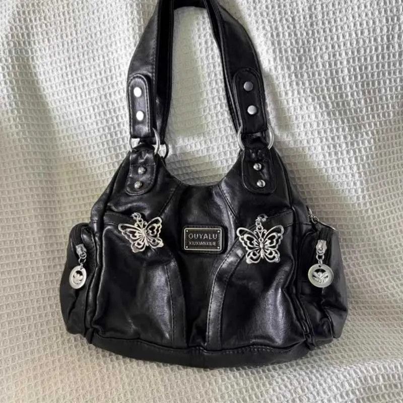 Other Y2K Black Gothic Womens Shoulder Tote Bag Size ONE SIZE - 2 Thumbnail