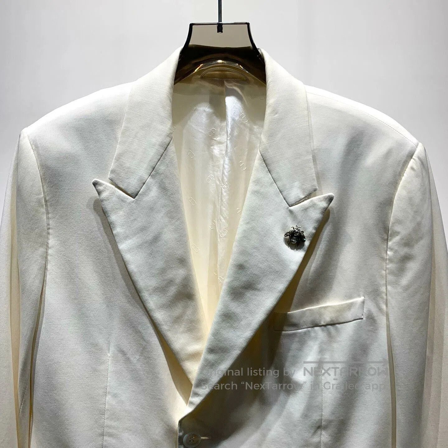 Dior Dior Beige Bee Blazer Jacket. Size US L / EU 52-54 / 3 - 7 Thumbnail