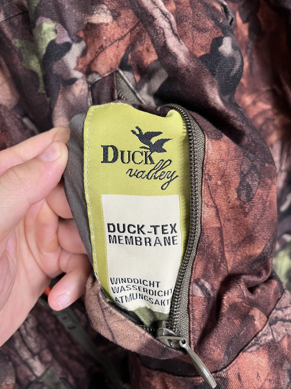 Hunter Duck Valley Reversible Leaves Camo Hunting Duck-Tex Jacket Size US M / EU 48-50 / 2 - 5 Thumbnail