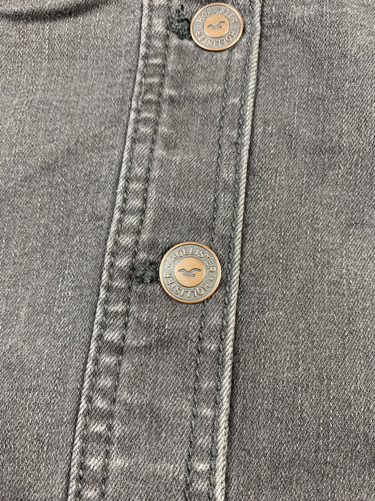 Hollister Hollister US Gray Washed Stretchy Jeans Button up Mini Dress Size L / US 10 / IT 46 - 7 Thumbnail
