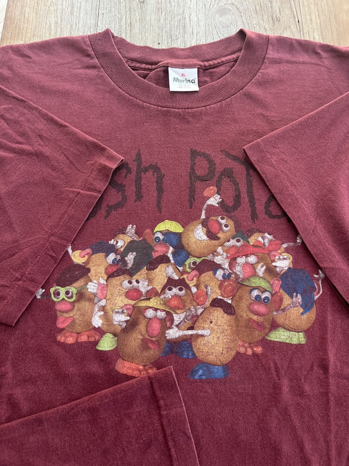Disney × Vintage Vintage Mosh POTATO ( Heads ) parody Mosh pit 90’s Tshirt Size US XL / EU 56 / 4 - 7 Thumbnail