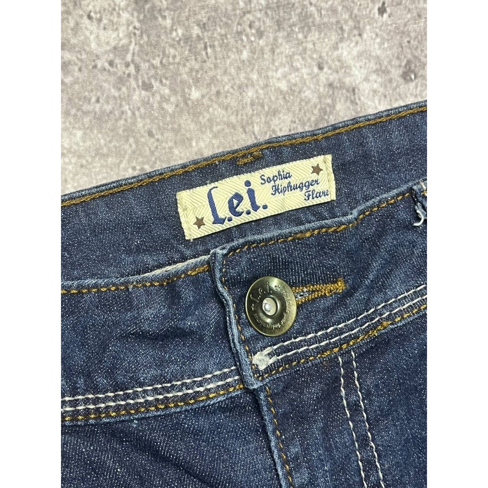 Japanese Brand LEI Sophia Jeans Low Rise Bootcut Dark Wash Sz 29 Y2K Style Size 29" - 5 Thumbnail