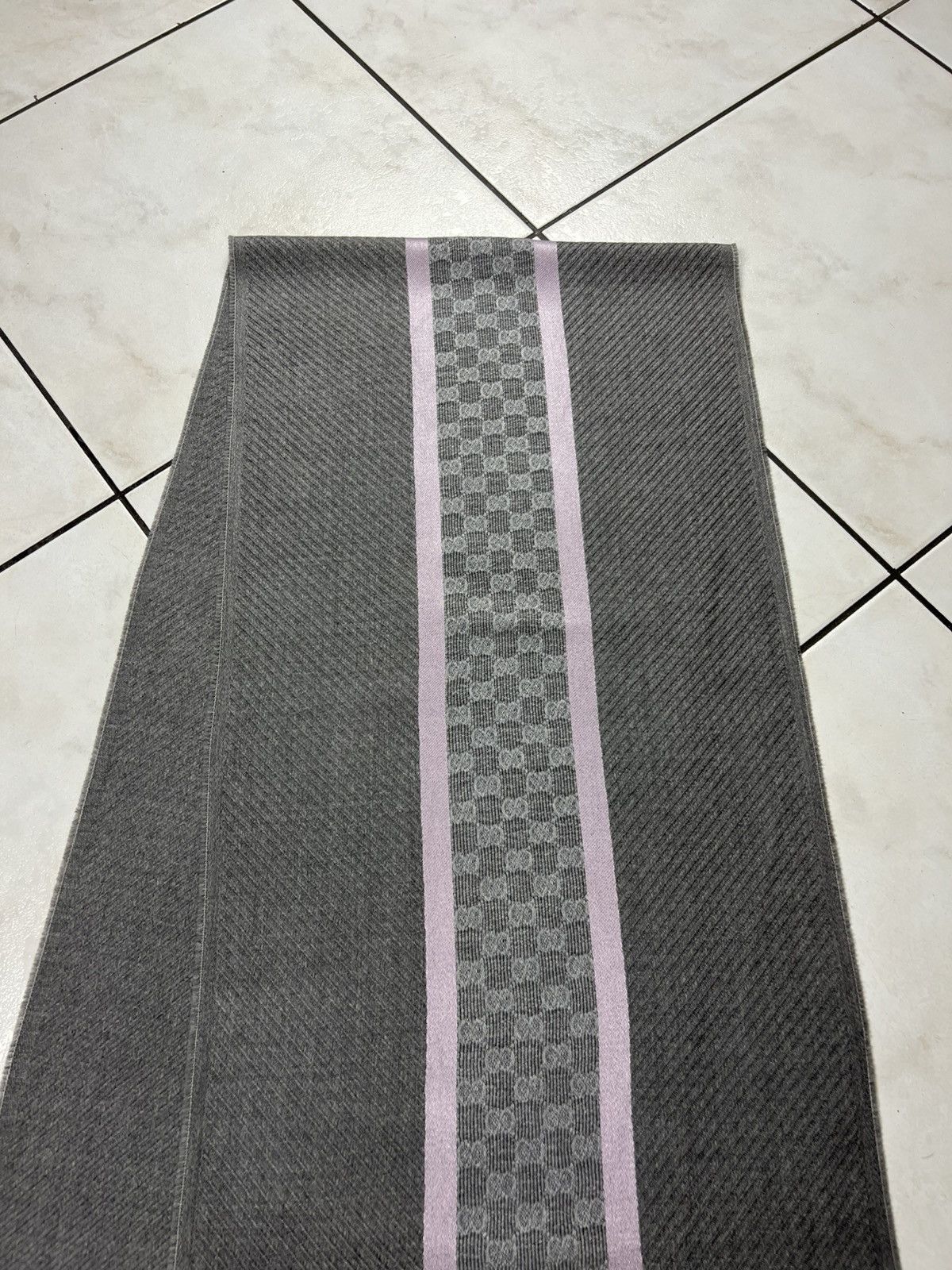 Gucci Gucci Tom Ford wool silk muffler scarf monogram stripe logo Size ONE SIZE - 18 Thumbnail